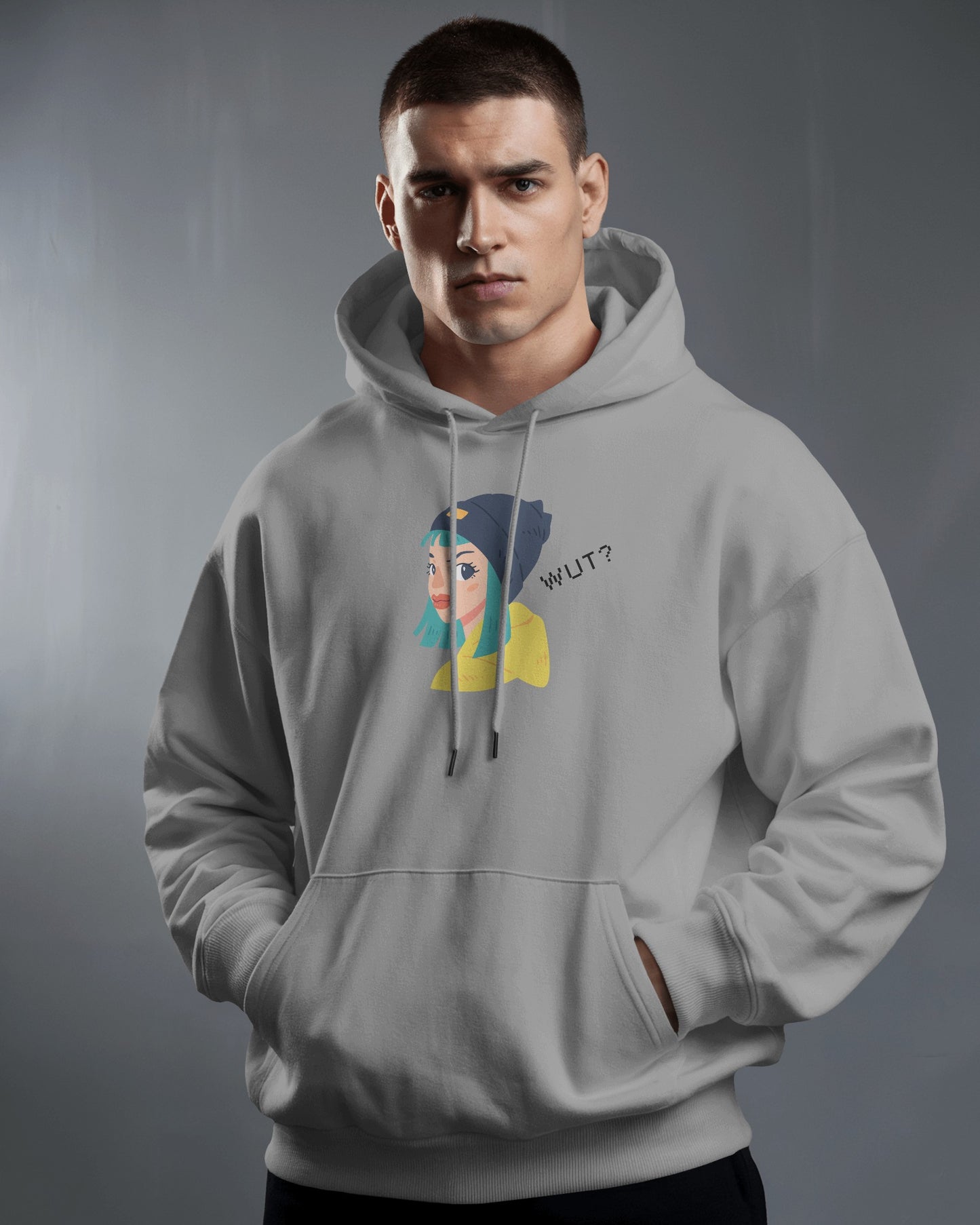 WUT? Graphic Men's Hoodie - Fun and Cozy Streetwear
