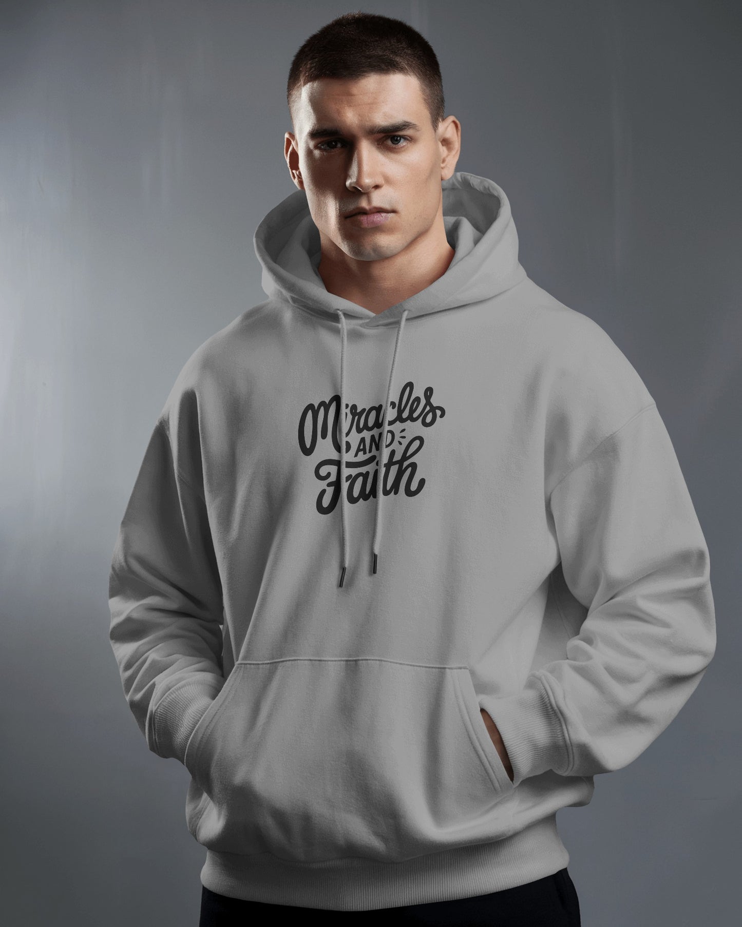 Inspirational Miracles and Faith Hoodie - Men's Heavy Blend