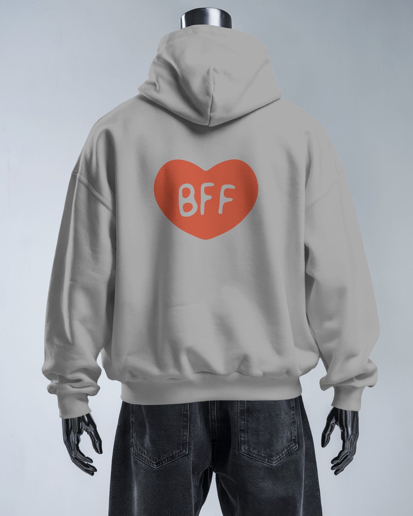 BFF Heart Hoodie - Men's Heavy Blend for Friendship Celebrations