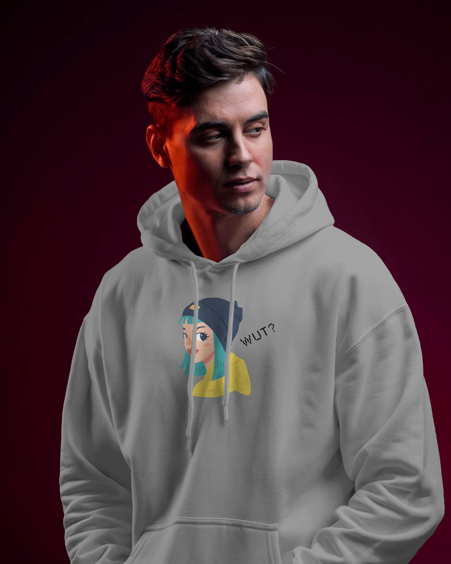 WUT? Graphic Men's Hoodie - Fun and Cozy Streetwear