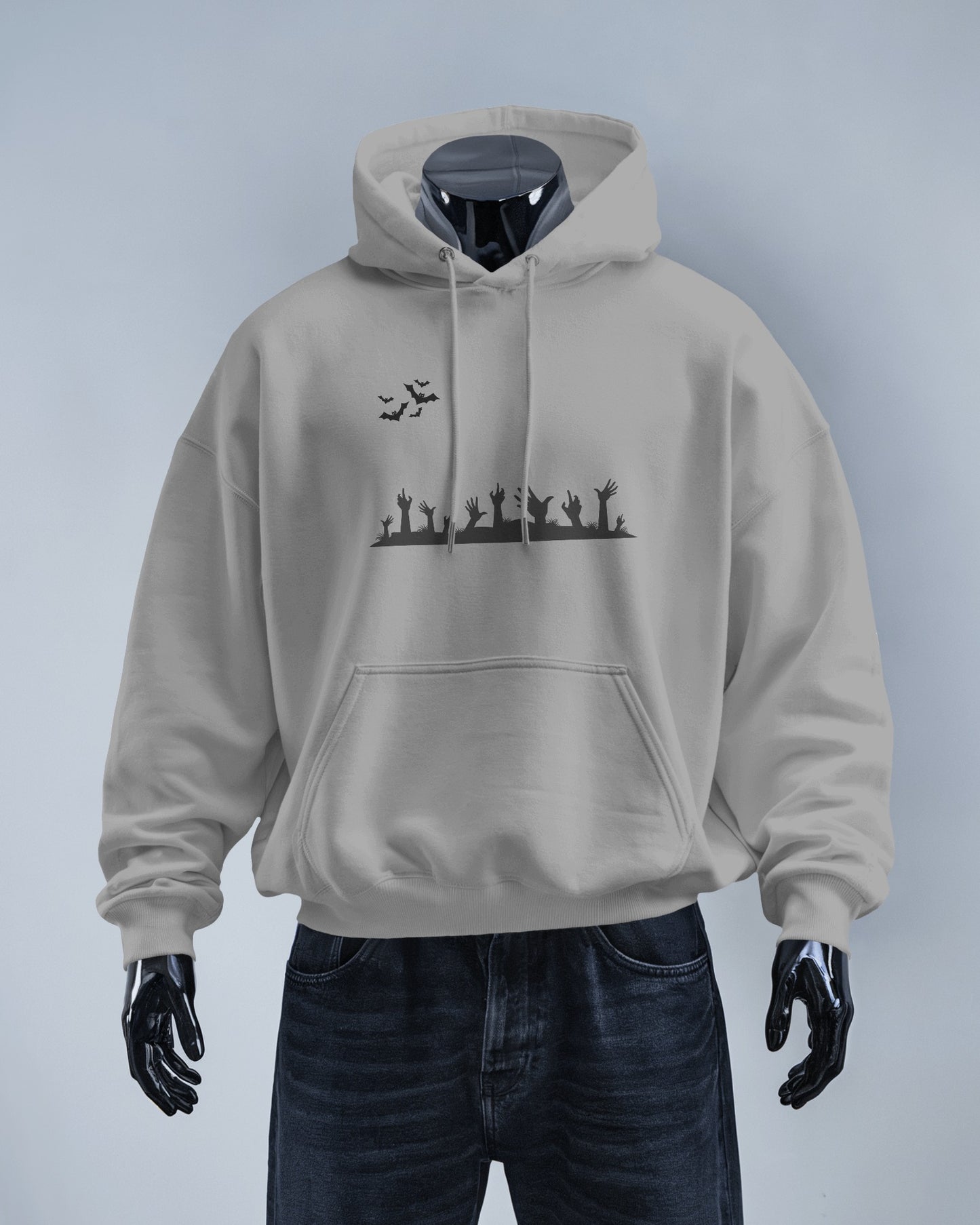 Halloween Themed Men Heavy Blend Hoodie with Spooky Design