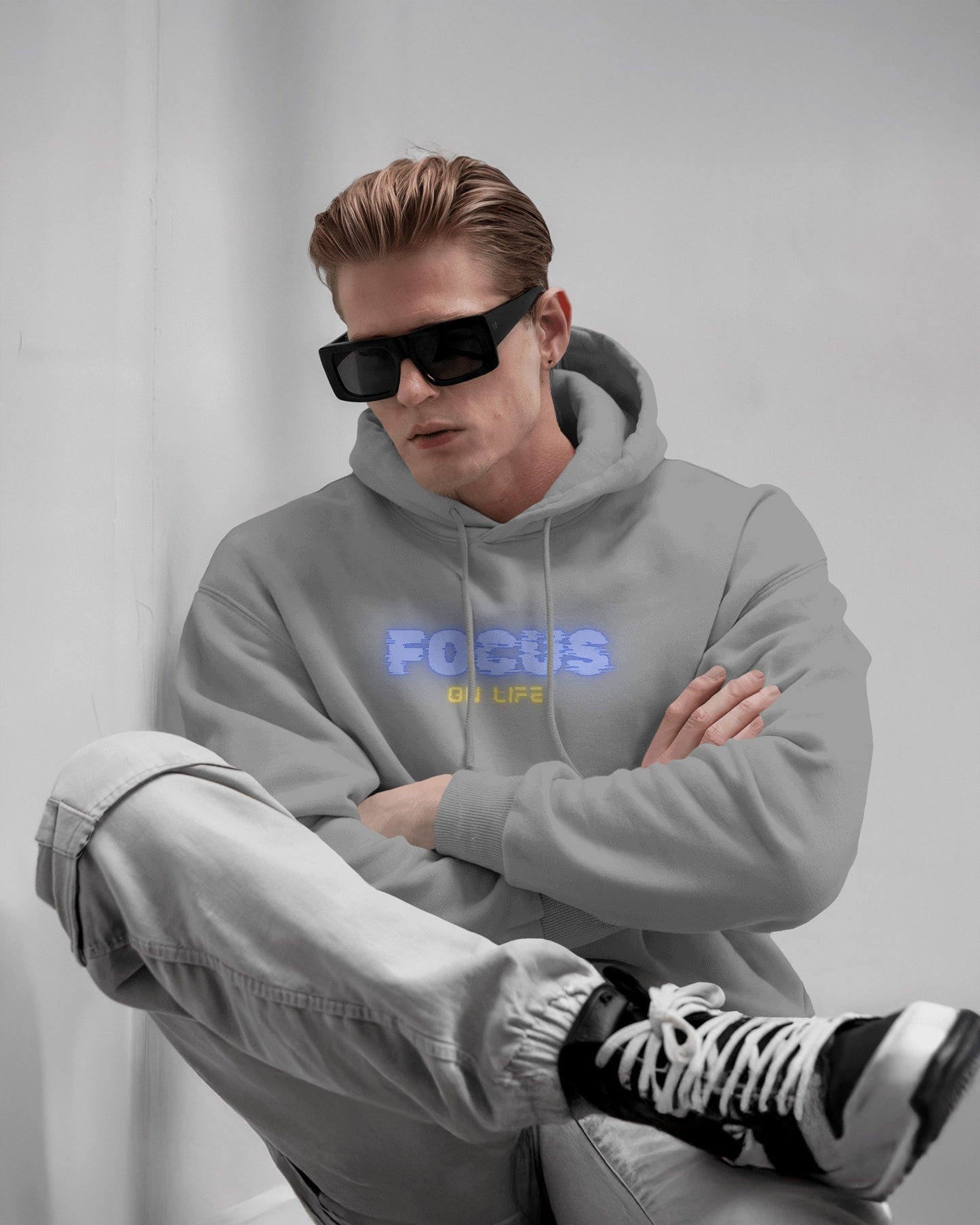 Focus on Life Men Heavy Blend™ Hoodie | Cozy Motivational Hoodie
