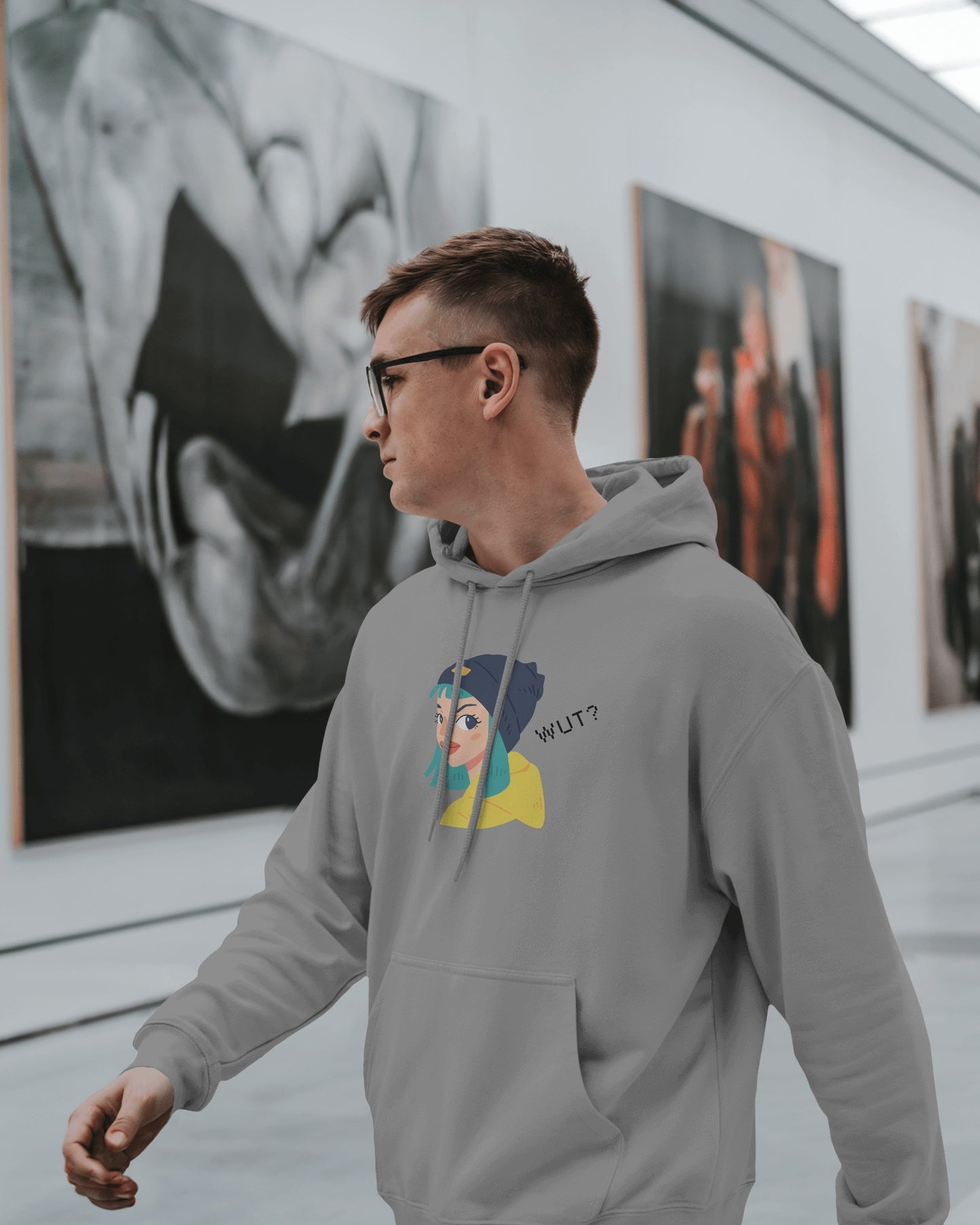 WUT? Graphic Men's Hoodie - Fun and Cozy Streetwear
