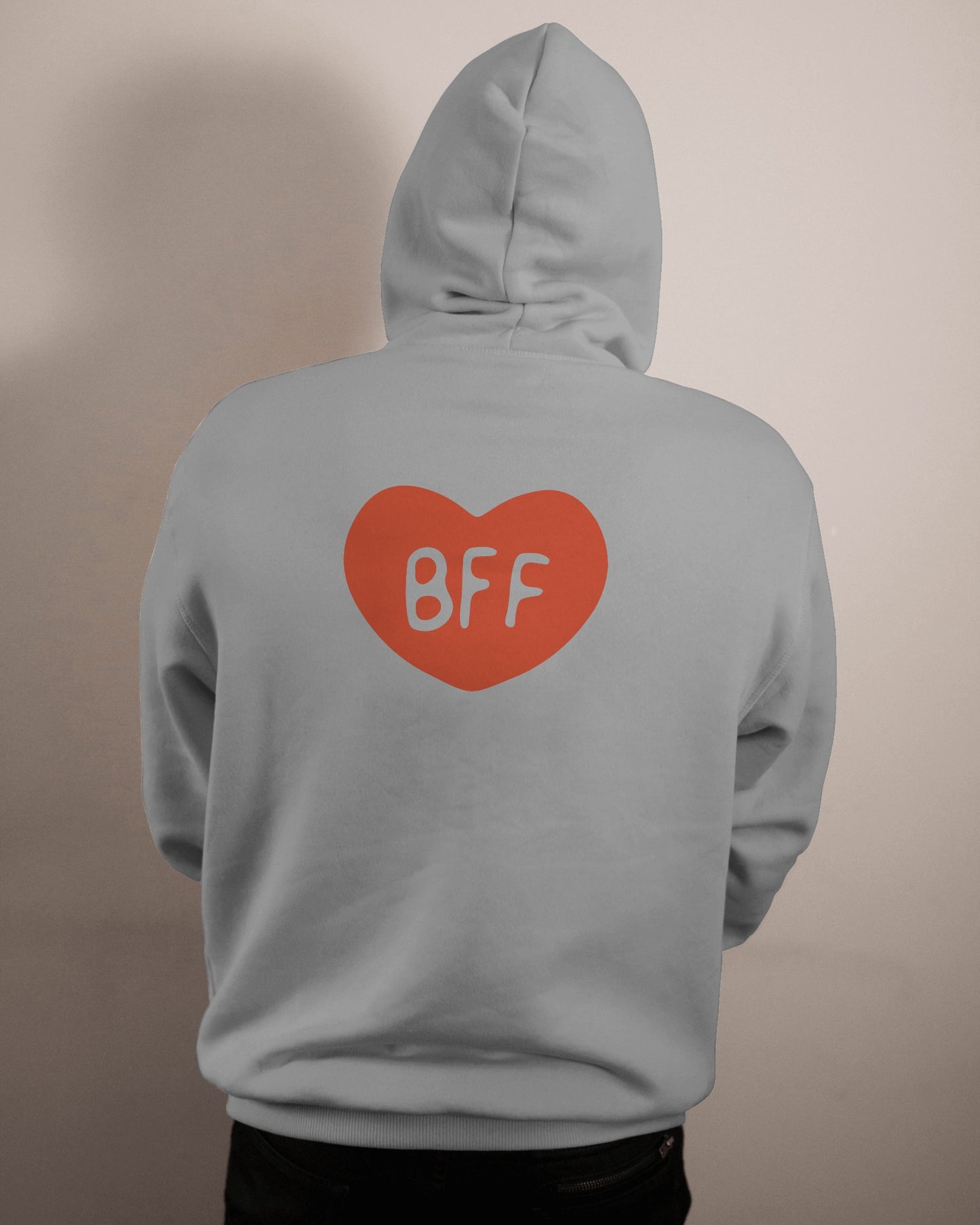 BFF Heart Hoodie - Men's Heavy Blend for Friendship Celebrations