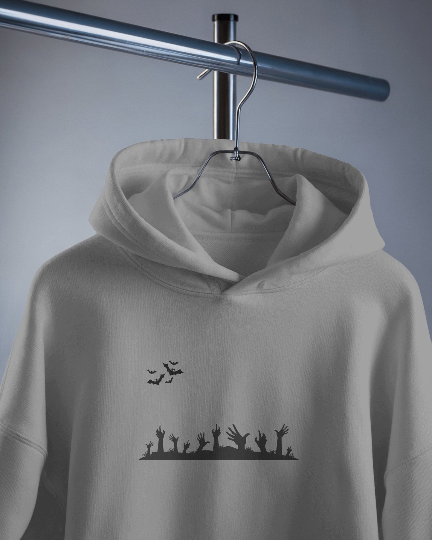 Halloween Themed Men Heavy Blend Hoodie with Spooky Design