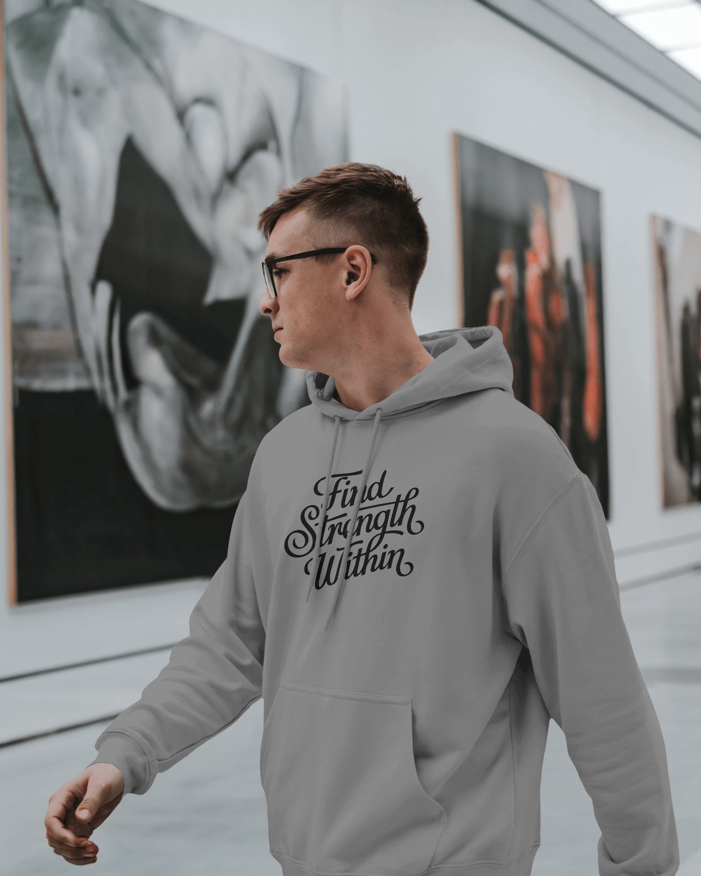 Find Strength Within Hoodie - Men's Heavy Blend™ for Comfort and Motivation