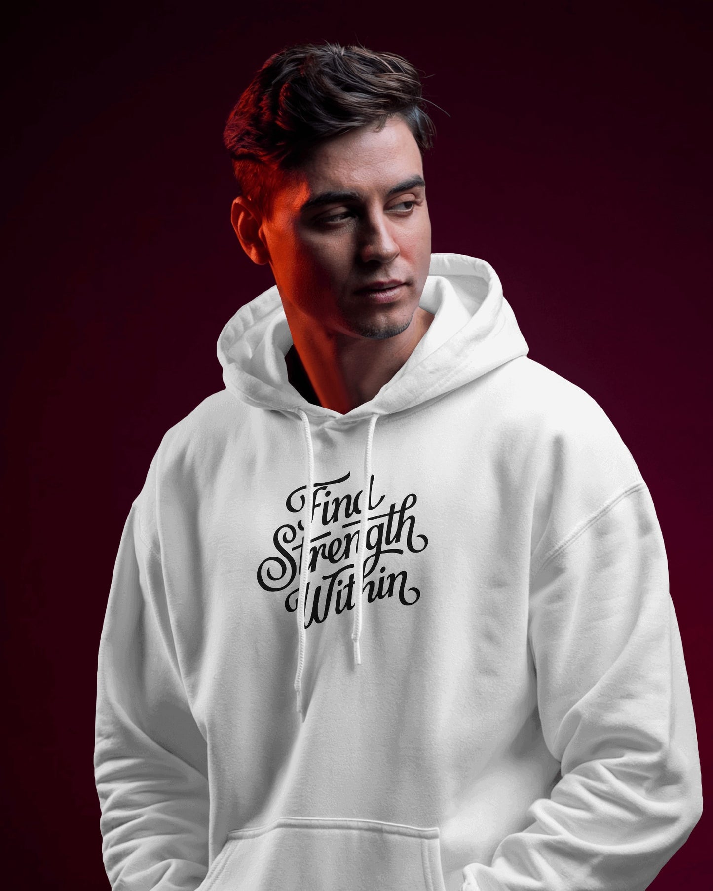 Find Strength Within Hoodie - Men's Heavy Blend™ for Comfort and Motivation