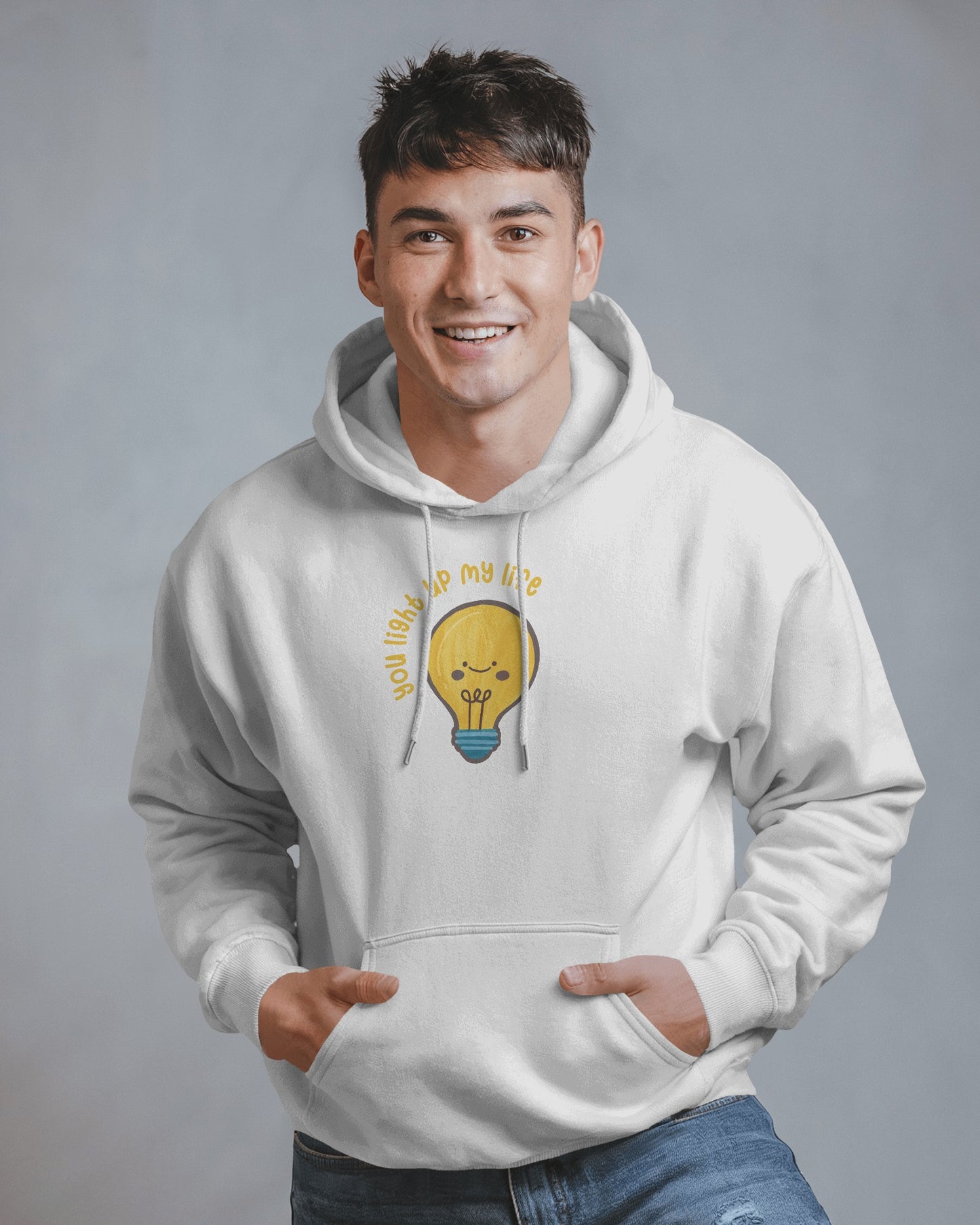 Lightbulb Inspiration Hoodie - 'You Light Up My Life' Men Hooded
