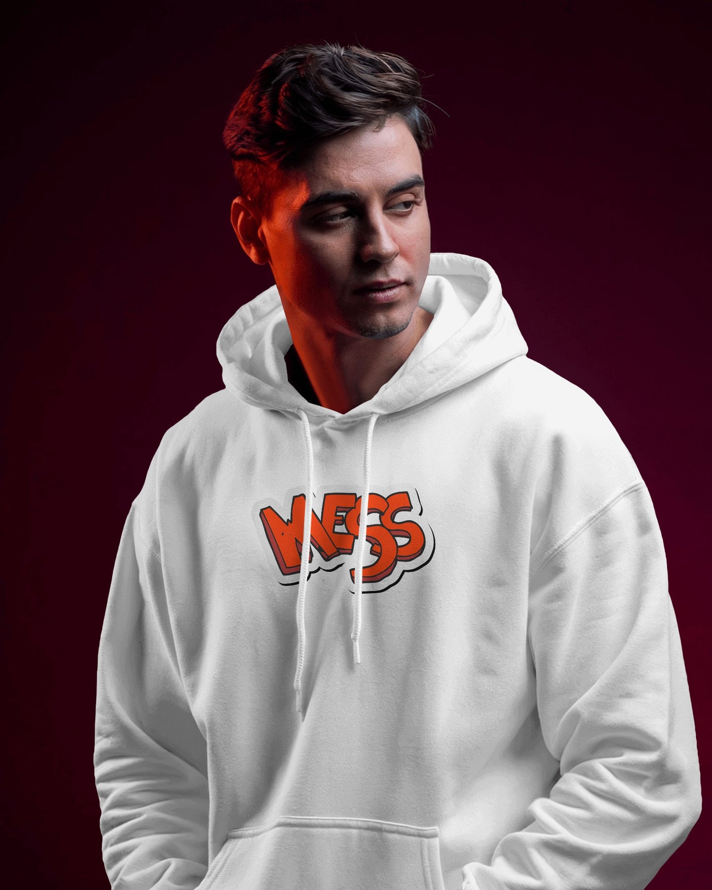 Mess Graphic Men's Hoodie for Fun Casual Wear- Heavy Blend