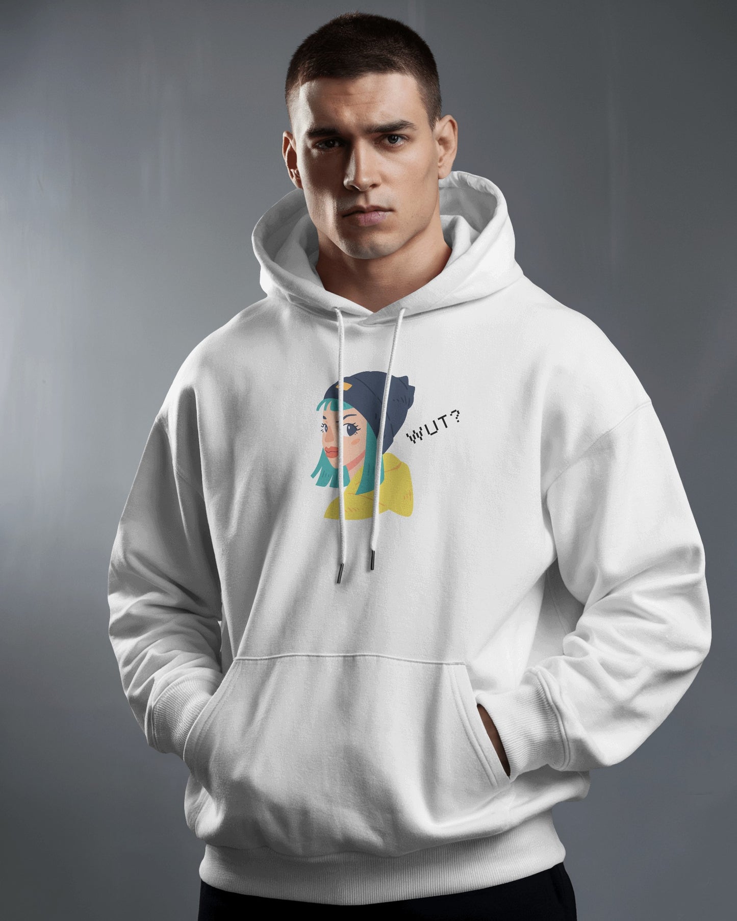 WUT? Graphic Men's Hoodie - Fun and Cozy Streetwear