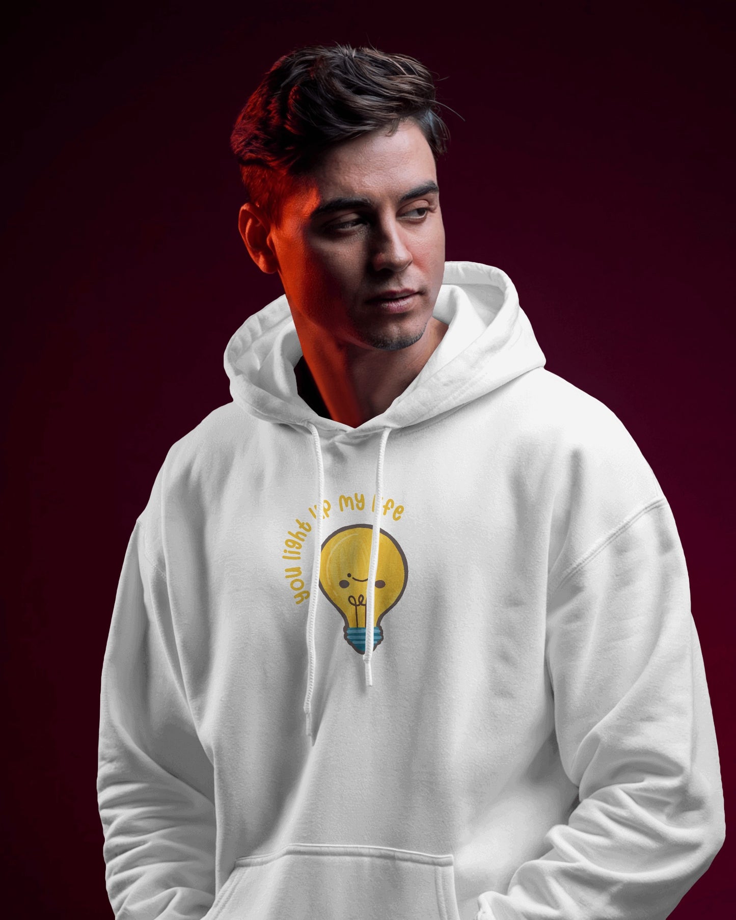 Lightbulb Inspiration Hoodie - 'You Light Up My Life' Men Hooded