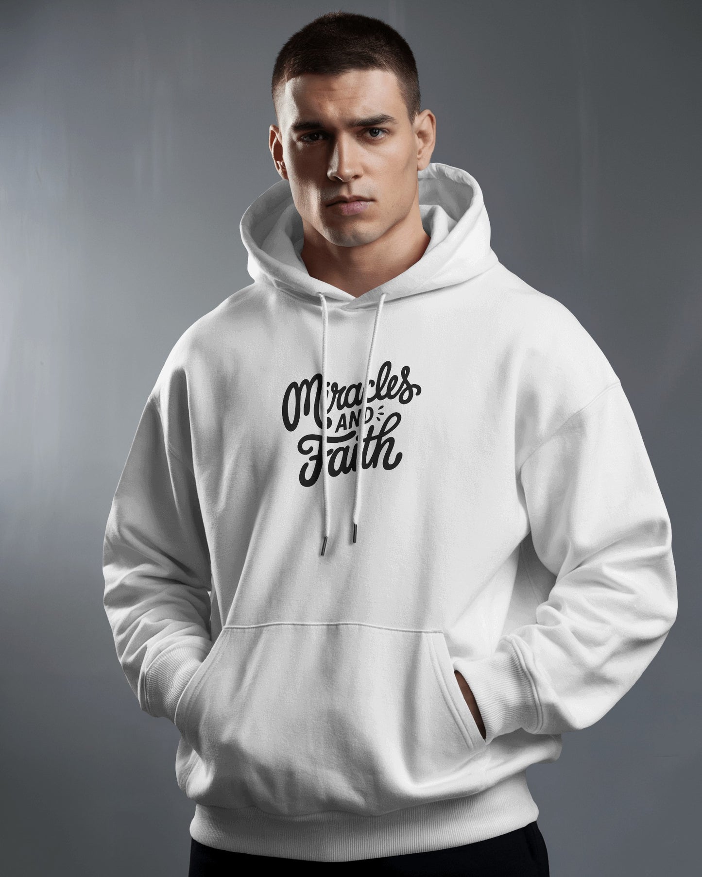 Inspirational Miracles and Faith Hoodie - Men's Heavy Blend