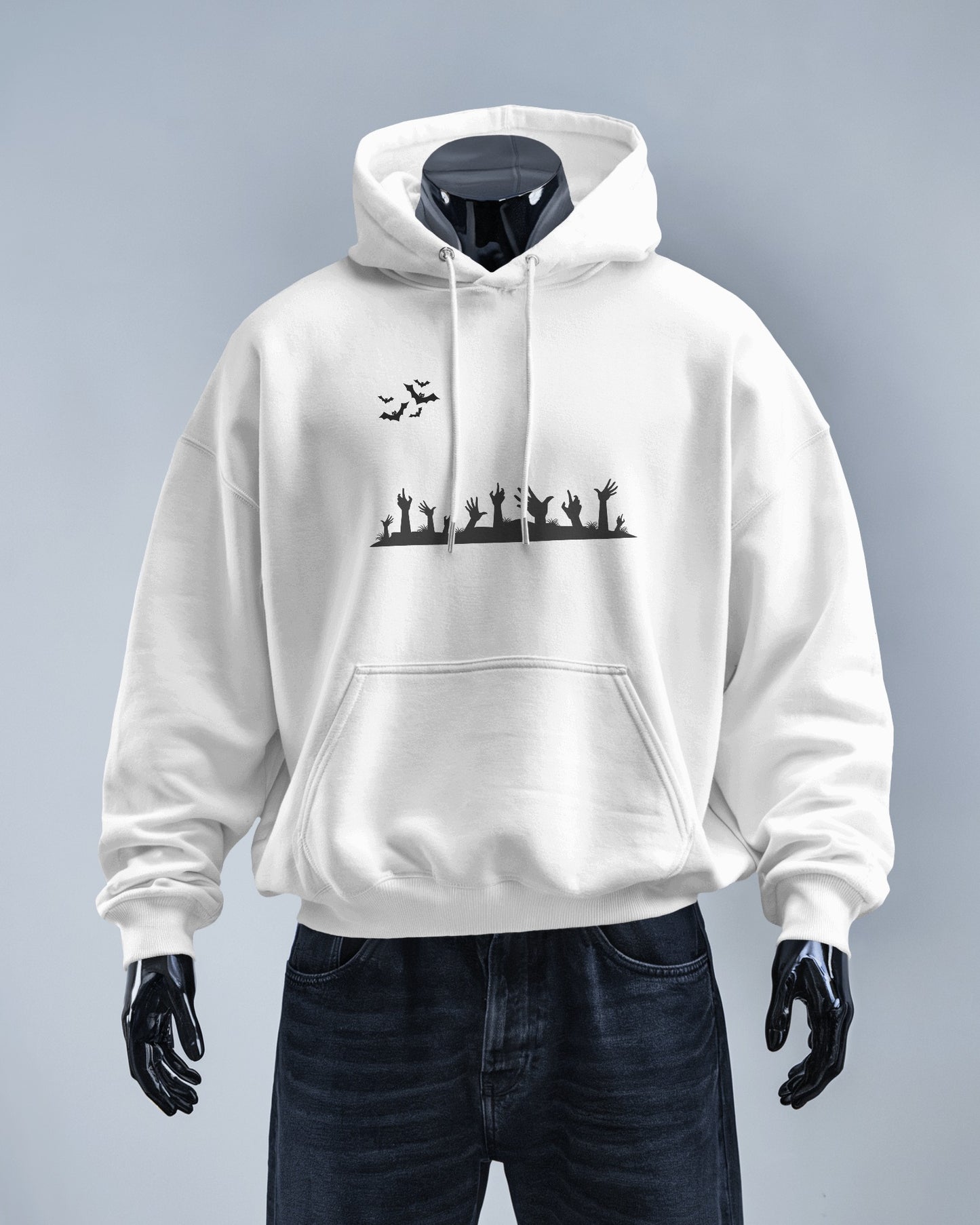 Halloween Themed Men Heavy Blend Hoodie with Spooky Design