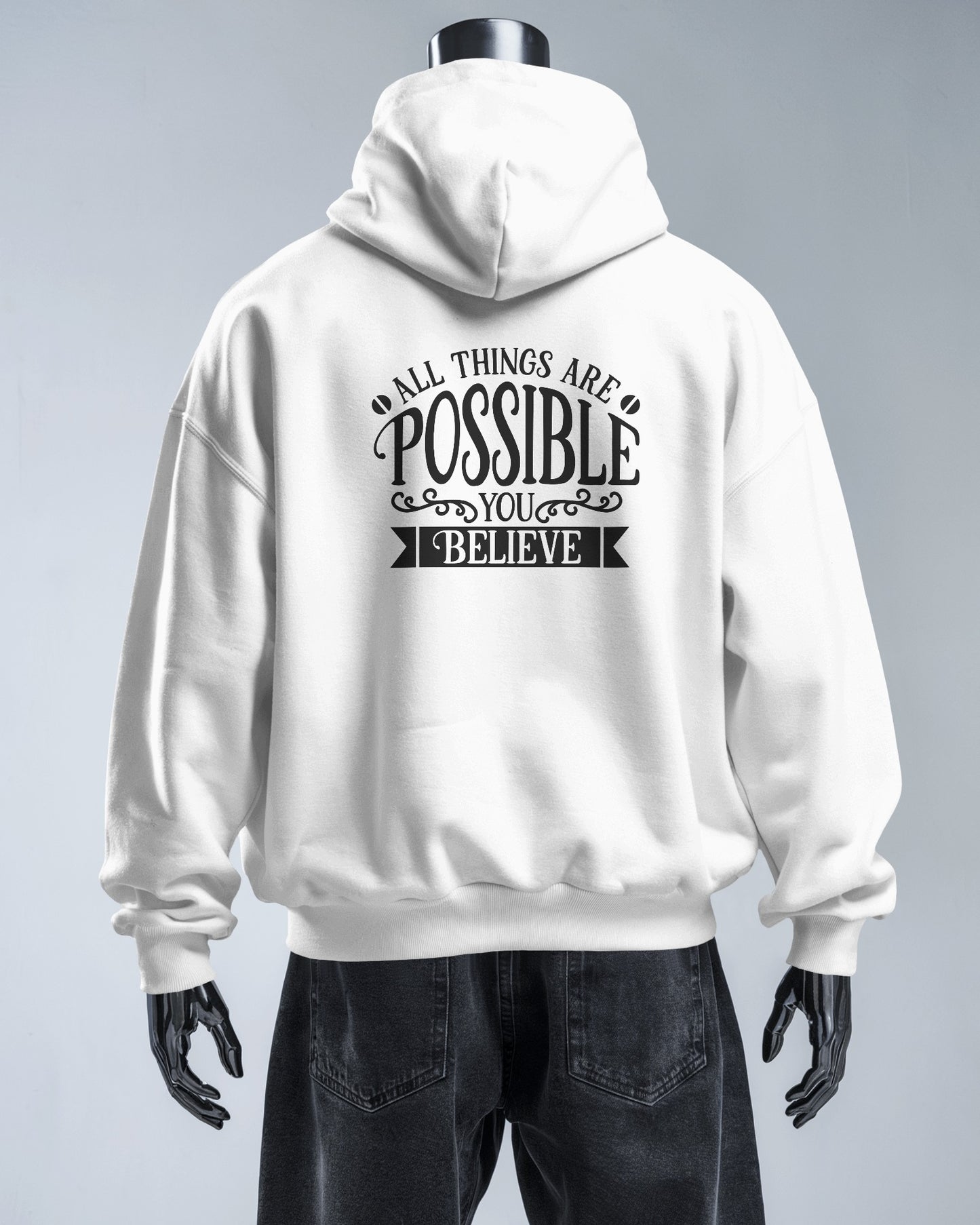 Inspirational Men's Hoodie- 'All Things Are Possible'