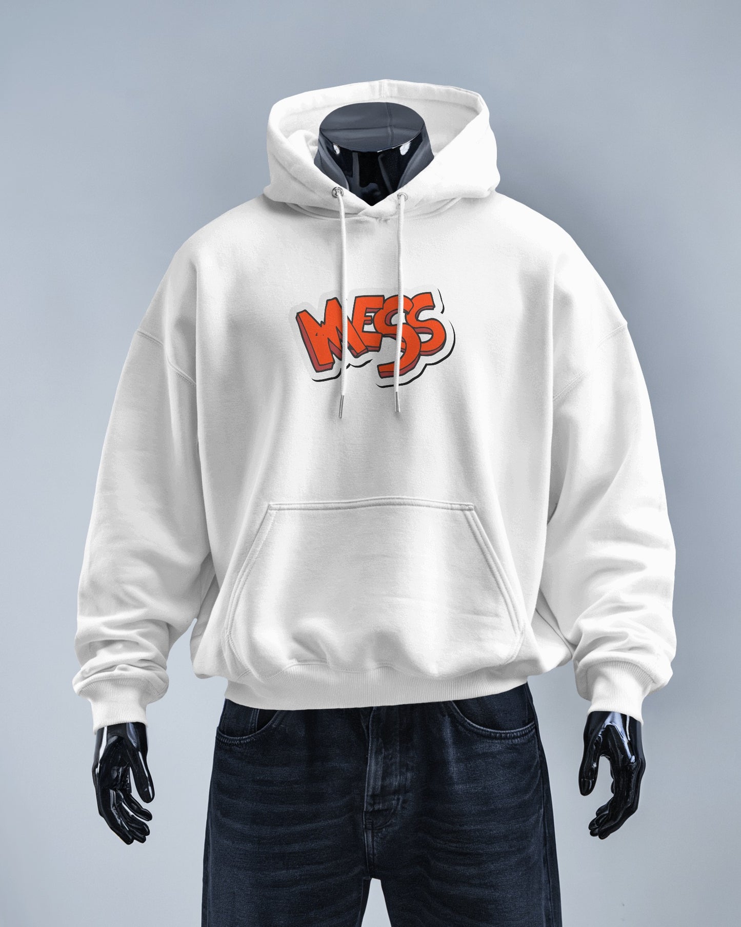 Mess Graphic Men's Hoodie for Fun Casual Wear- Heavy Blend