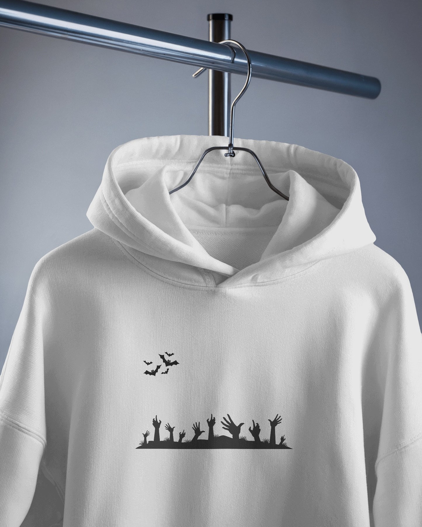 Halloween Themed Men Heavy Blend Hoodie with Spooky Design