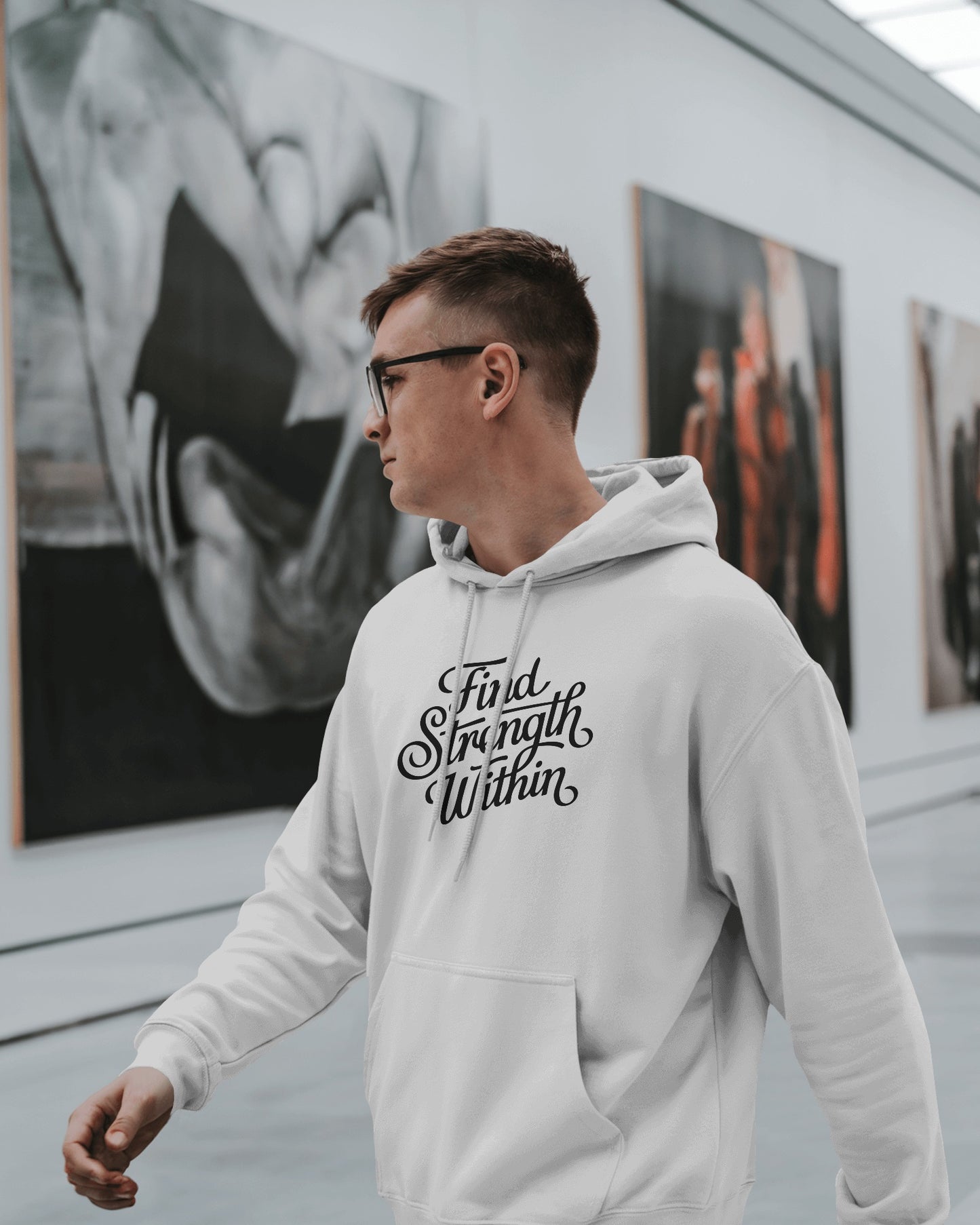 Find Strength Within Hoodie - Men's Heavy Blend™ for Comfort and Motivation