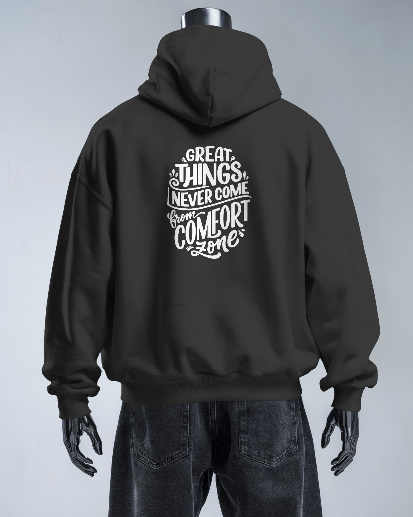Inspirational Quote Hoodie For Men Back Design