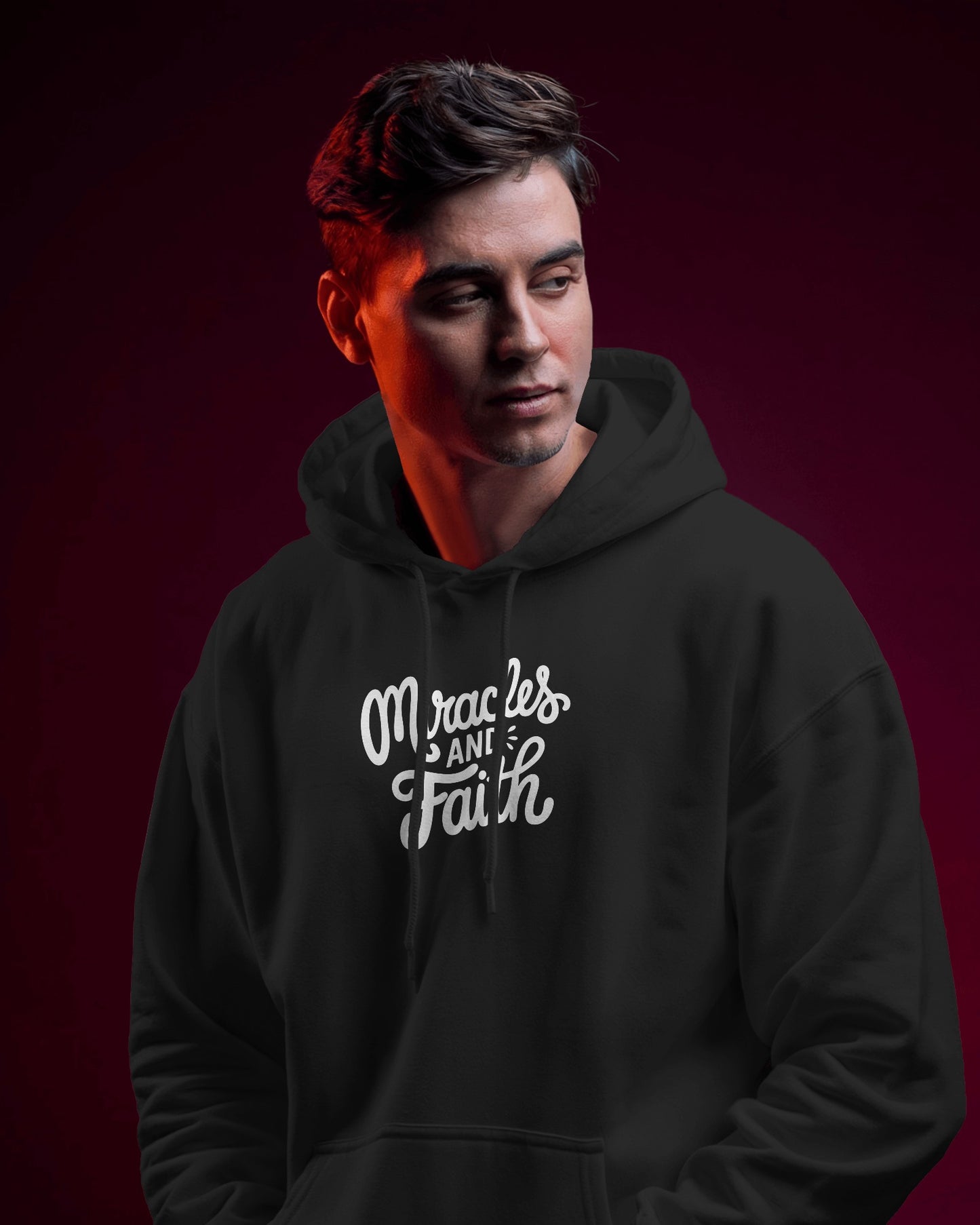 Inspirational Miracles and Faith Hoodie - Men's Heavy Blend