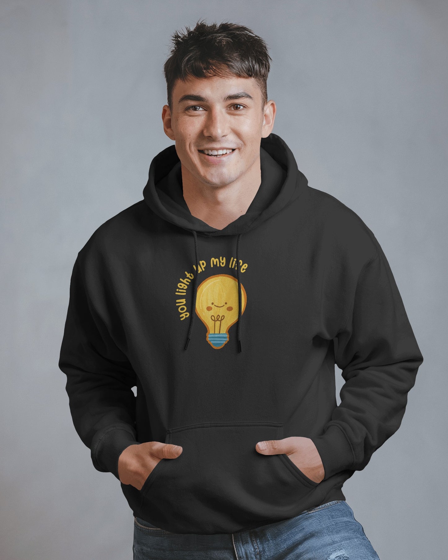 Lightbulb Inspiration Hoodie - 'You Light Up My Life' Men Hooded