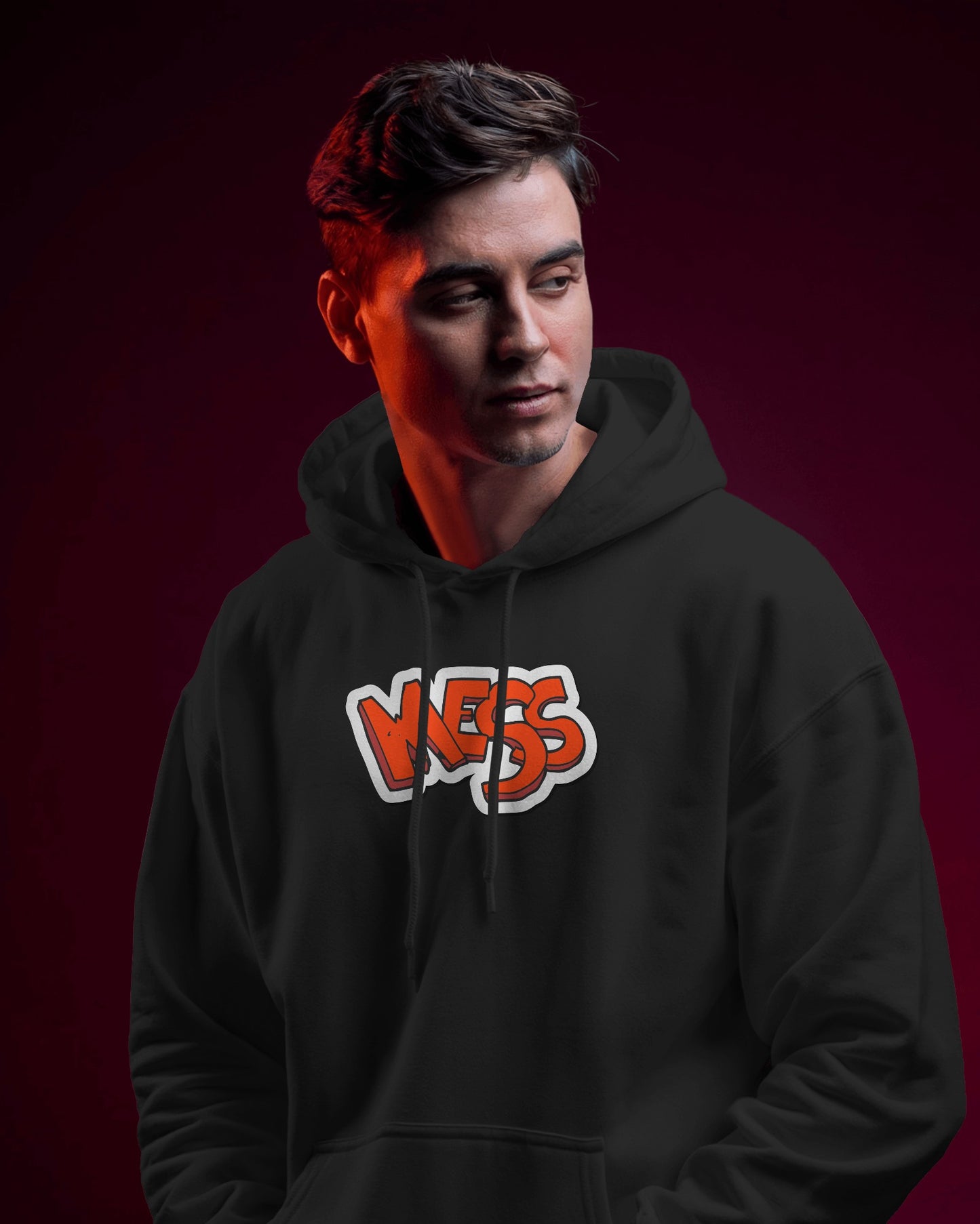 Mess Graphic Men's Hoodie for Fun Casual Wear- Heavy Blend