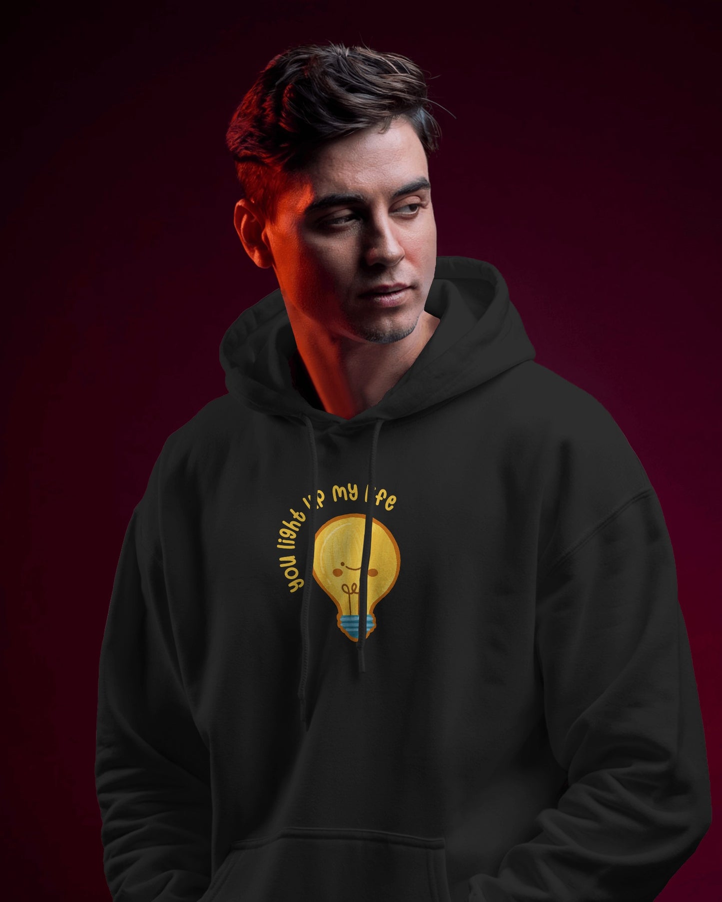 Lightbulb Inspiration Hoodie - 'You Light Up My Life' Men Hooded