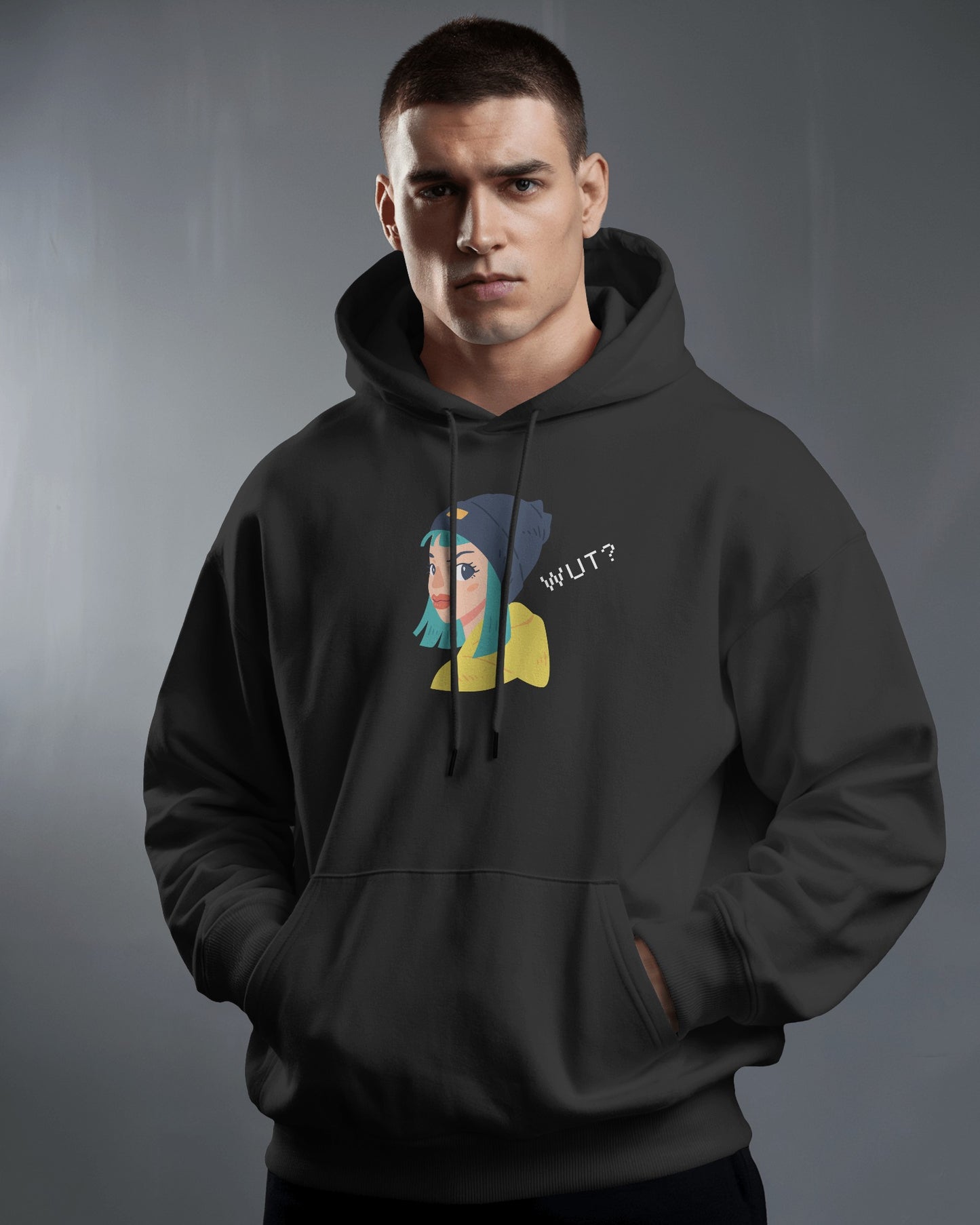 WUT? Graphic Men's Hoodie - Fun and Cozy Streetwear