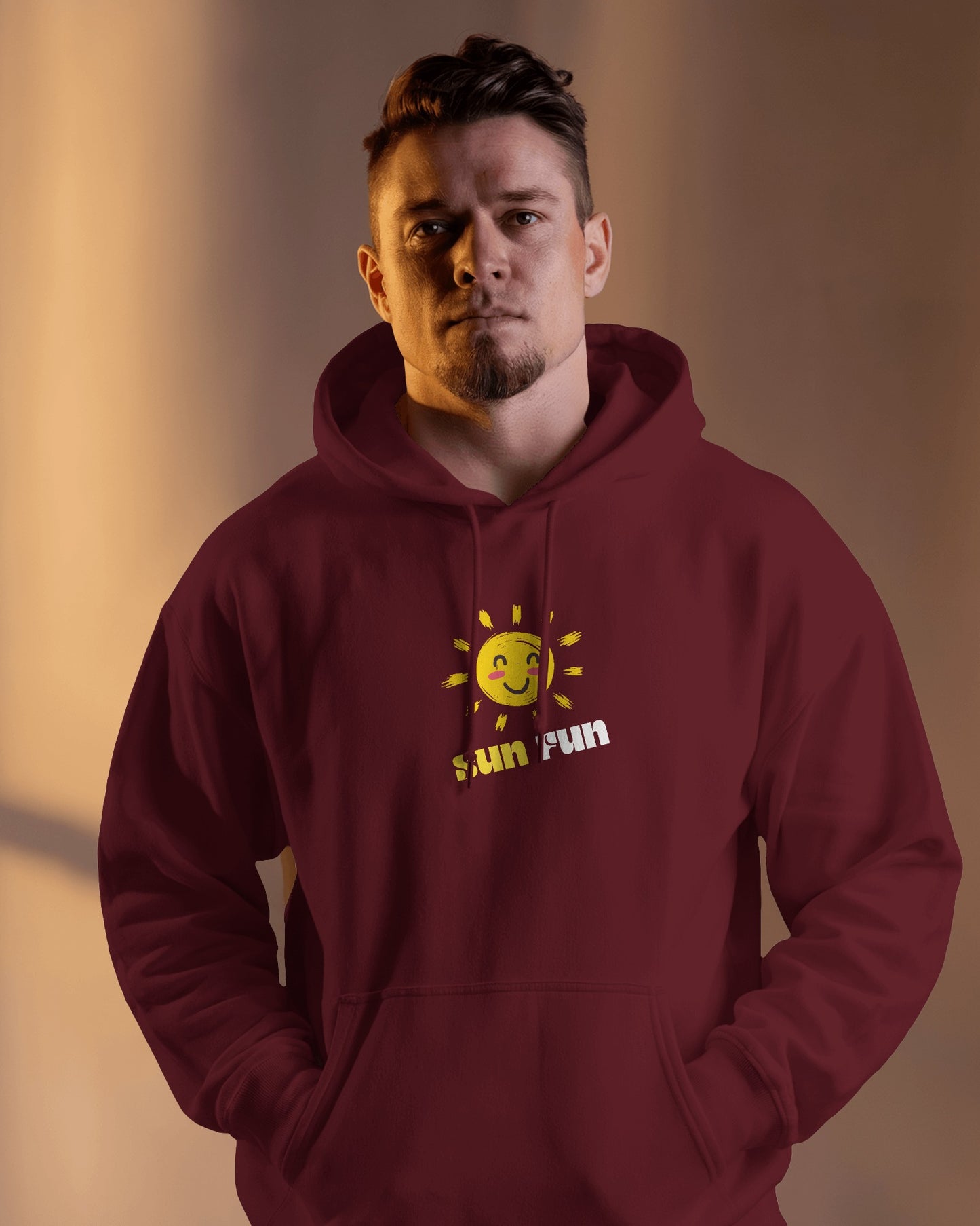 Sun Fun Men Heavy Blend Hoodie - Fun & Cheerful Hoodie for Active Lifestyle
