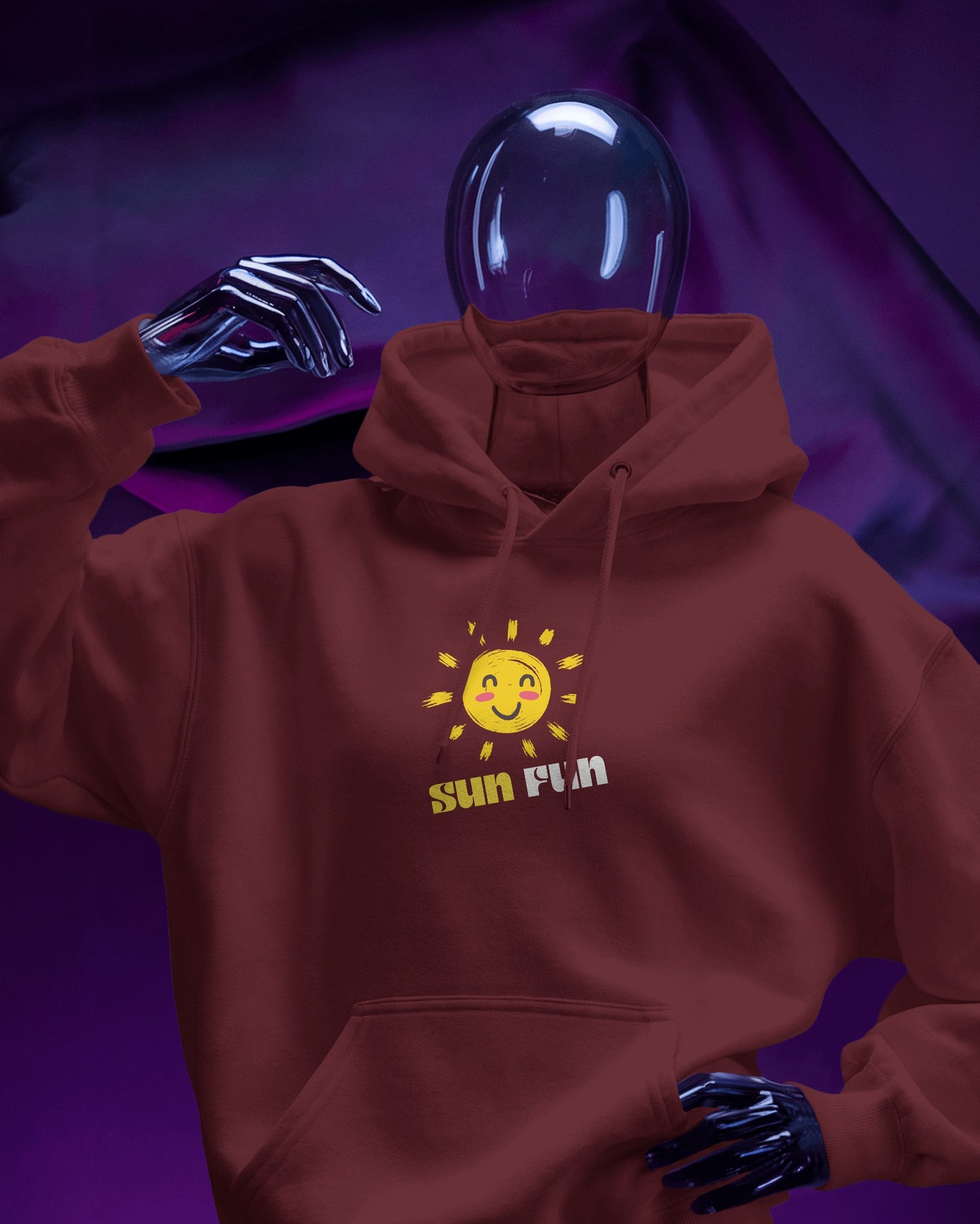 Sun Fun Men Heavy Blend Hoodie - Fun & Cheerful Hoodie for Active Lifestyle