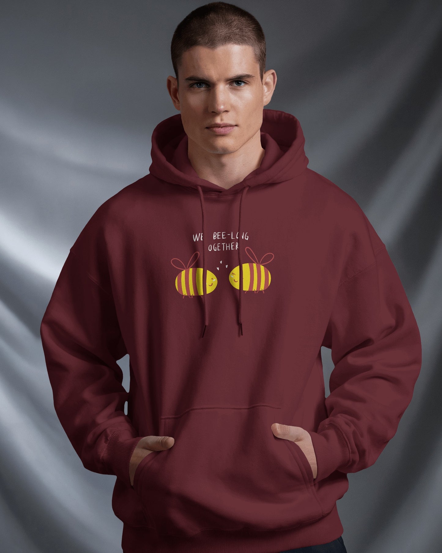 Cute Bee Men's Hoodie – We Bee Long Together