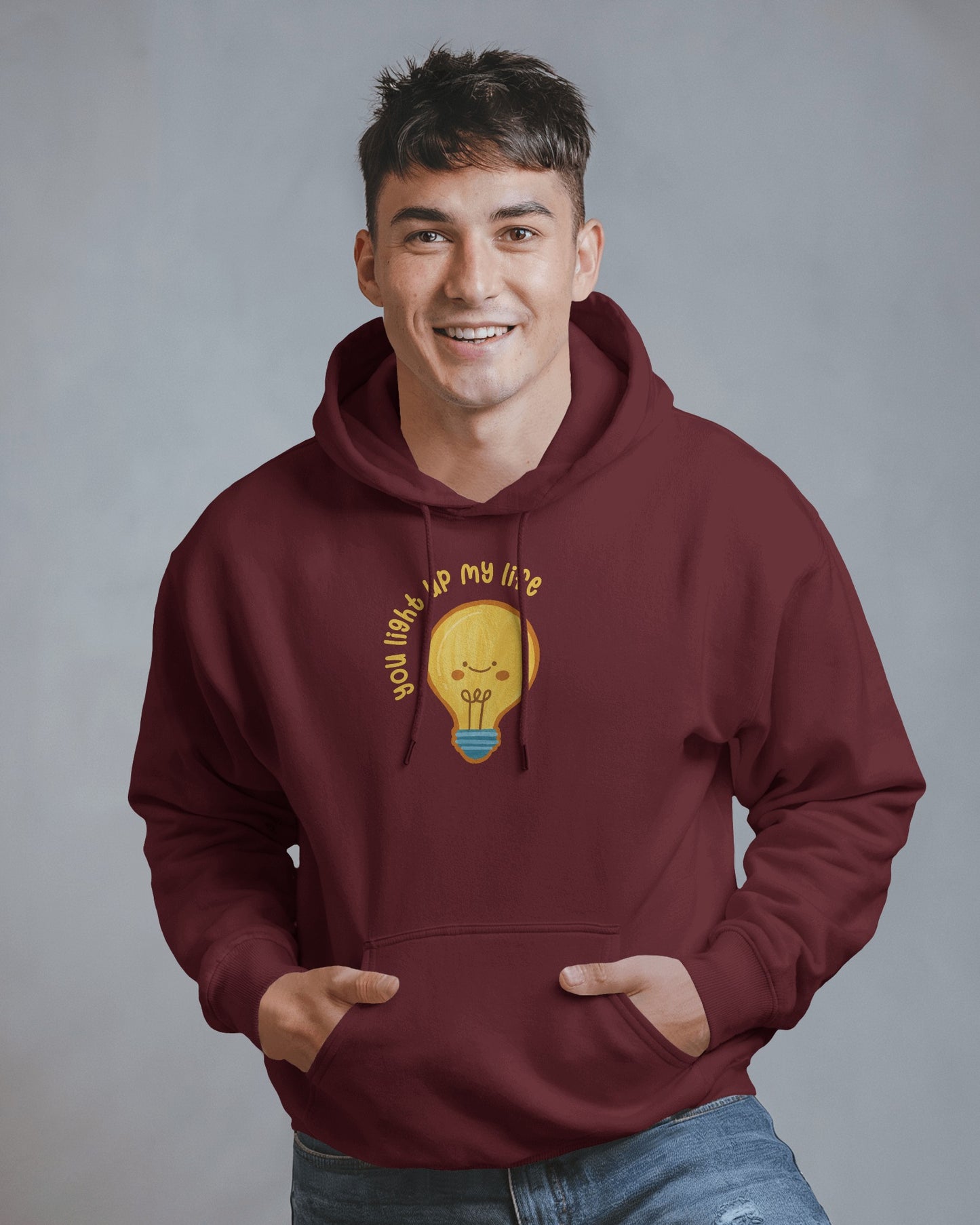 Lightbulb Inspiration Hoodie - 'You Light Up My Life' Men Hooded