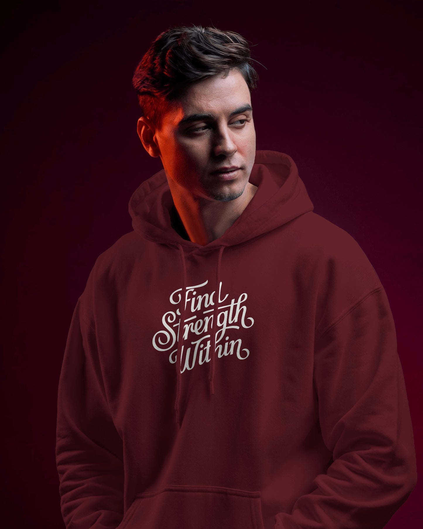 Find Strength Within Hoodie - Men's Heavy Blend™ for Comfort and Motivation