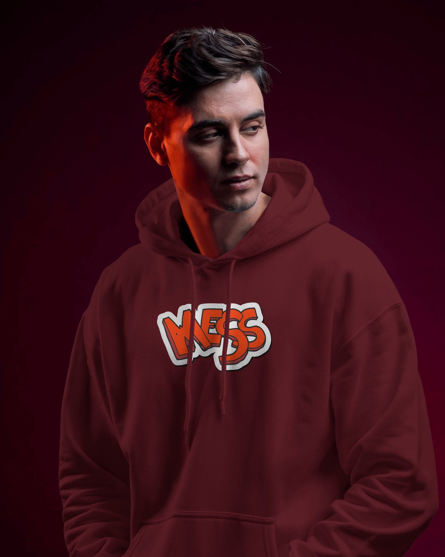 Mess Graphic Men's Hoodie for Fun Casual Wear- Heavy Blend