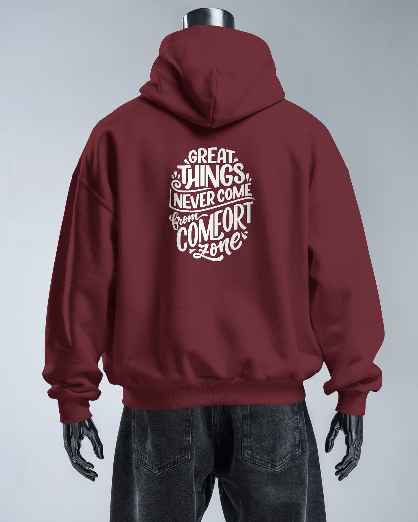 Inspirational Quote Hoodie For Men Back Design