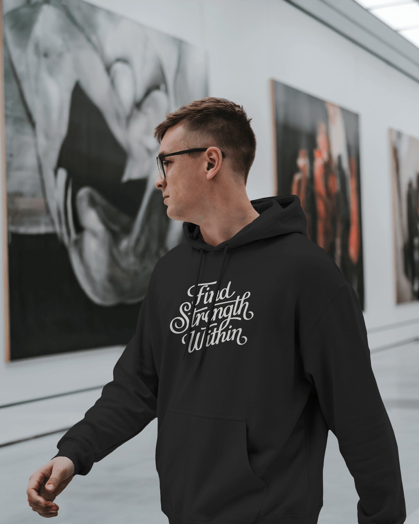 Find Strength Within Hoodie - Men's Heavy Blend™ for Comfort and Motivation