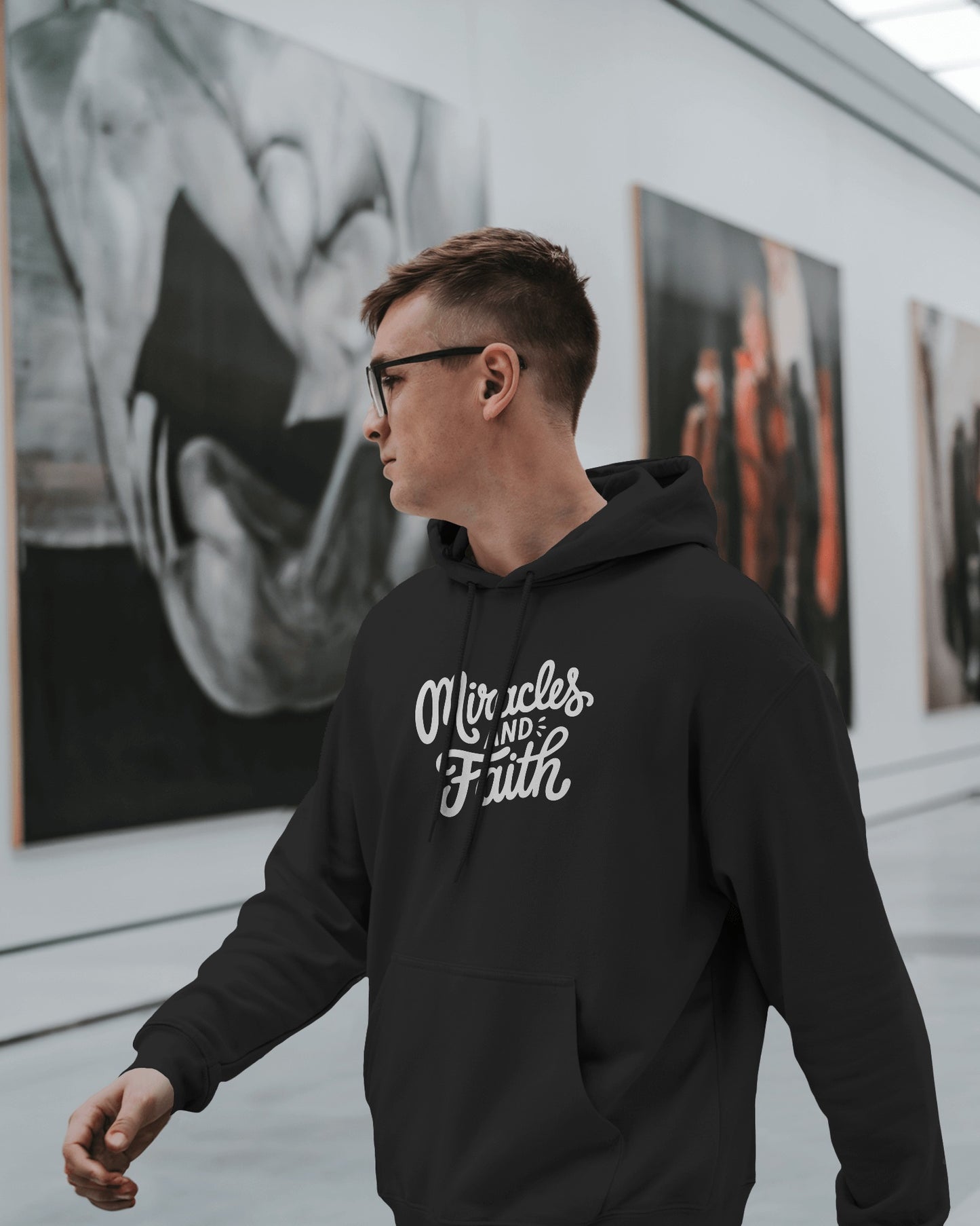 Inspirational Miracles and Faith Hoodie - Men's Heavy Blend