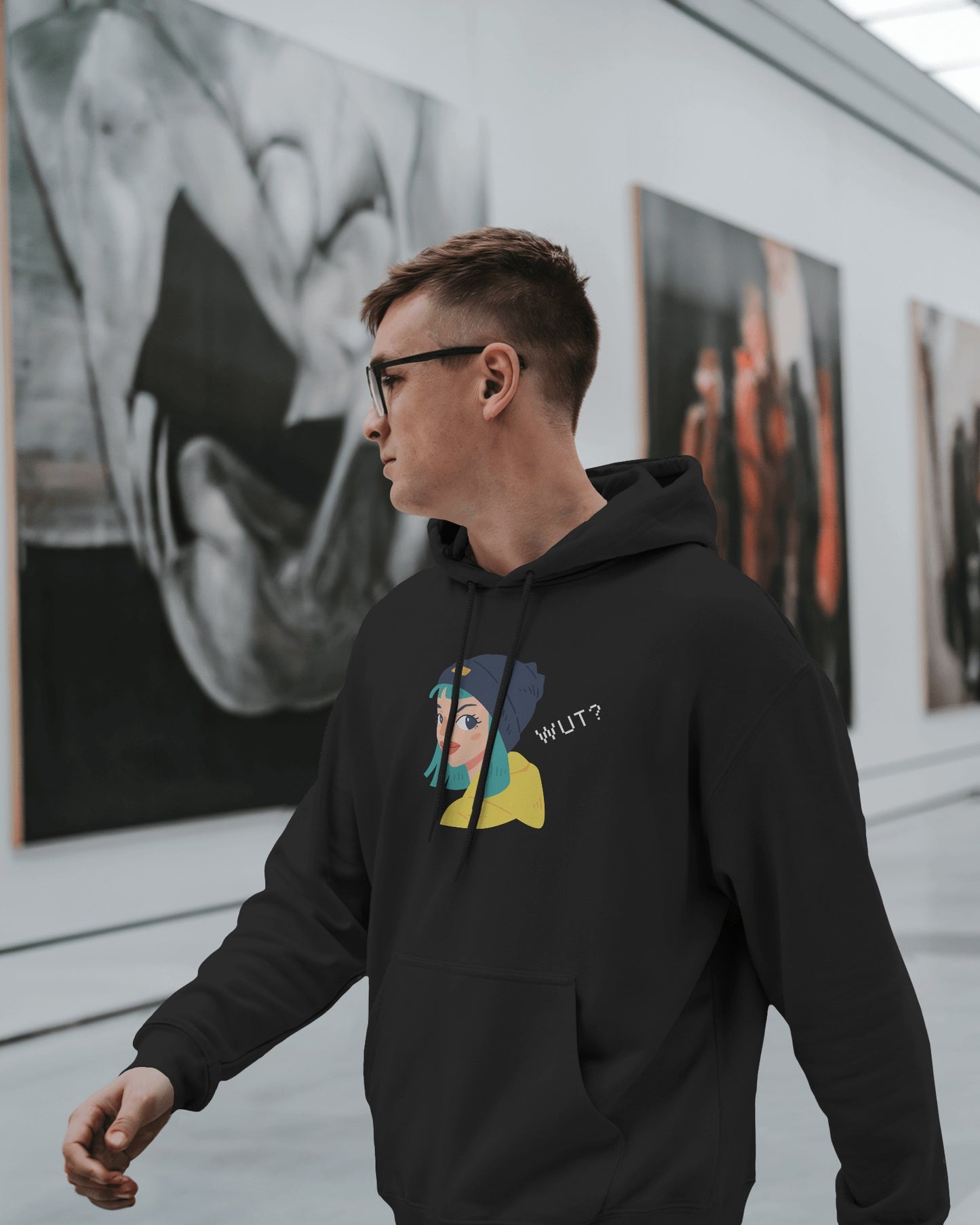 WUT? Graphic Men's Hoodie - Fun and Cozy Streetwear