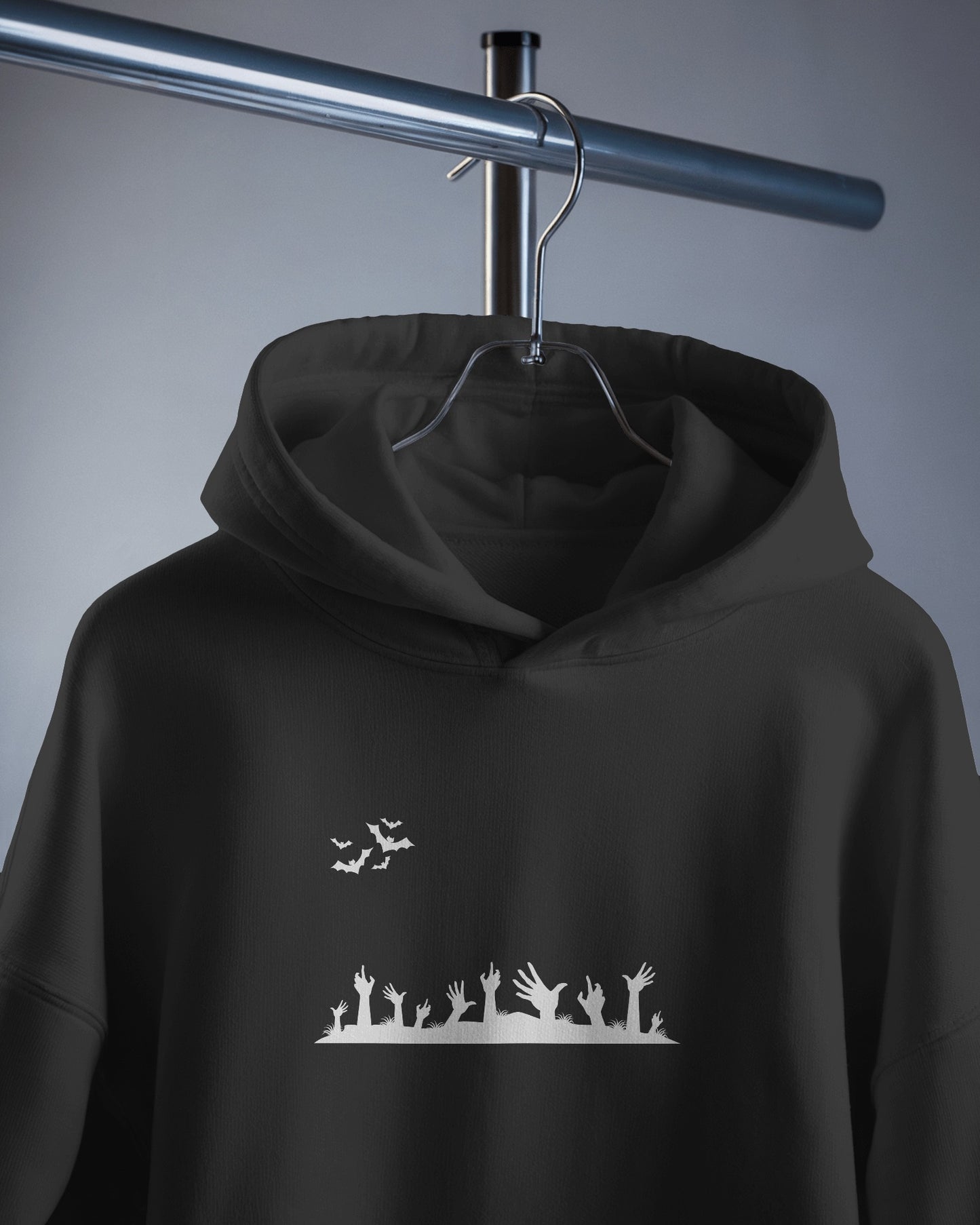 Halloween Themed Men Heavy Blend Hoodie with Spooky Design