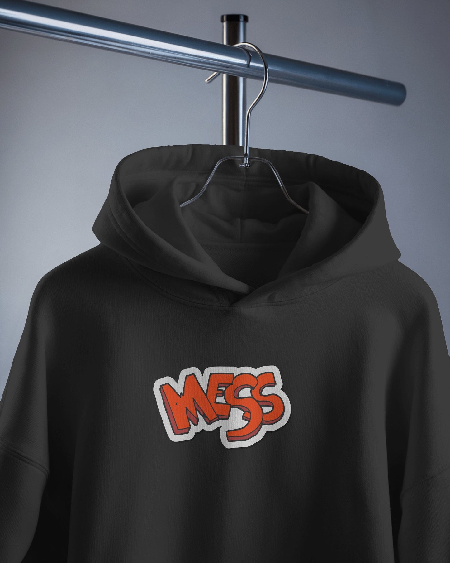 Mess Graphic Men's Hoodie for Fun Casual Wear- Heavy Blend