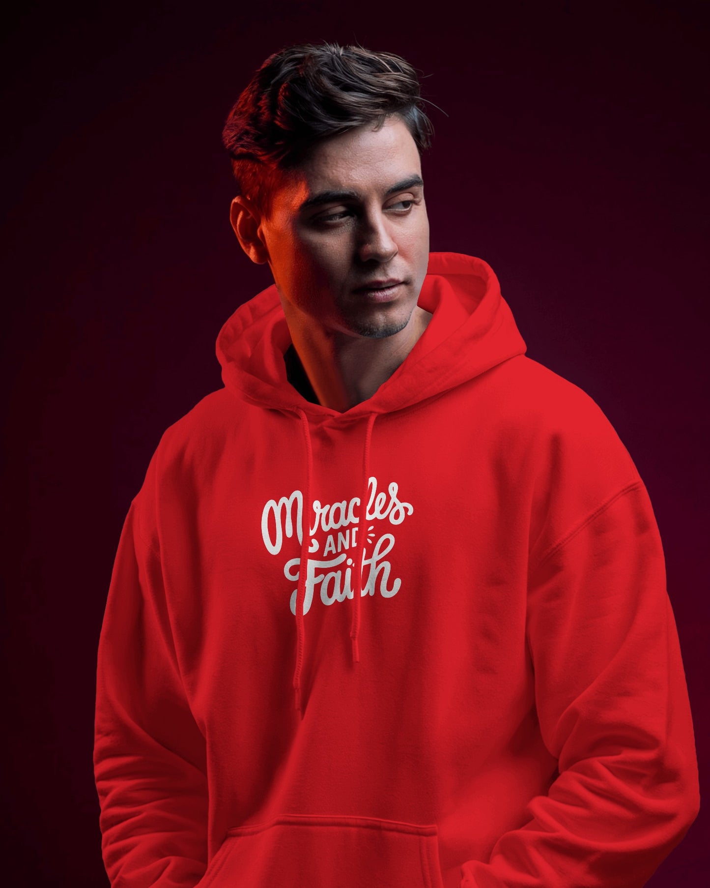 Inspirational Miracles and Faith Hoodie - Men's Heavy Blend