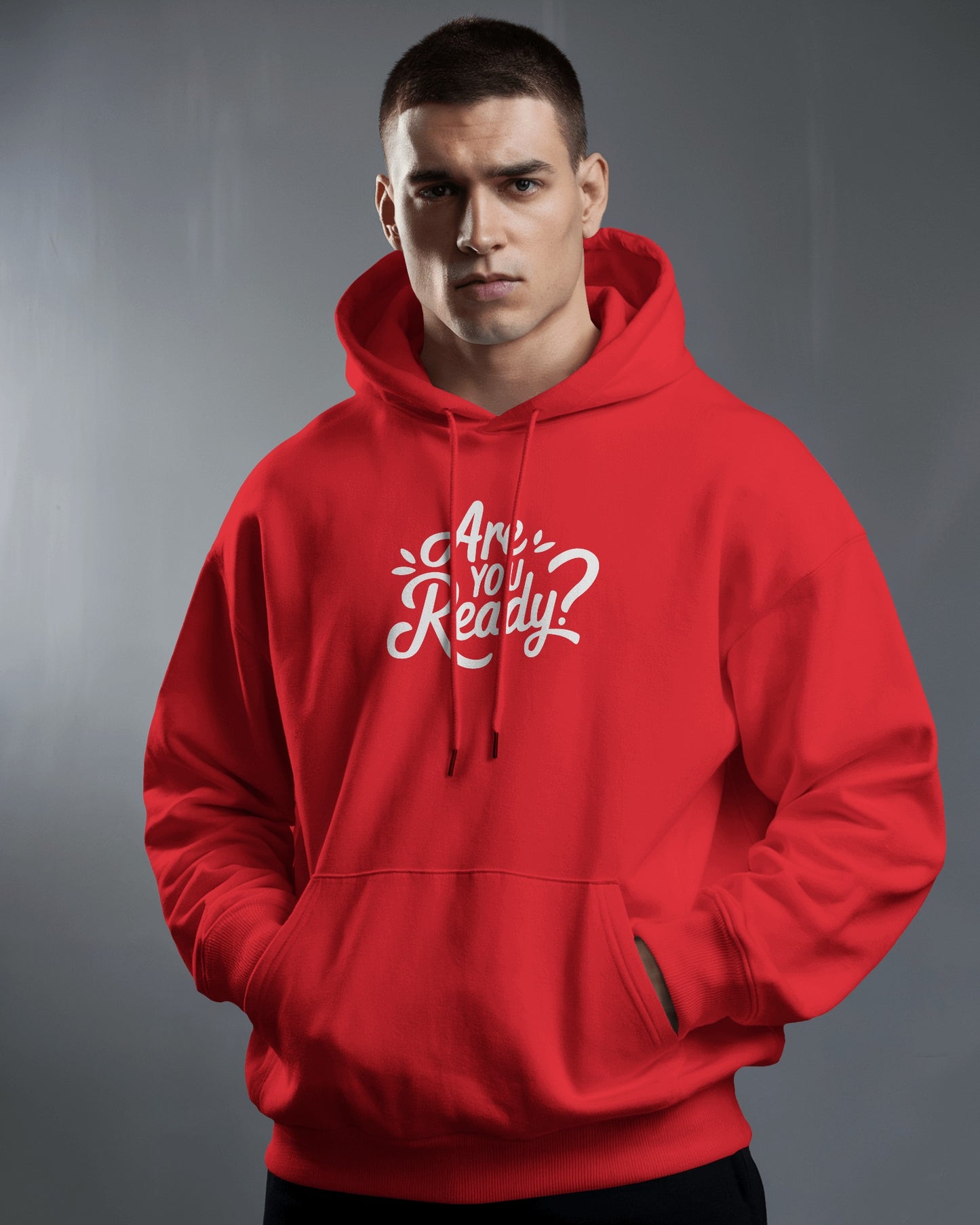 Men Heavy Hoodie - "Are You Ready?" Motivational Wear