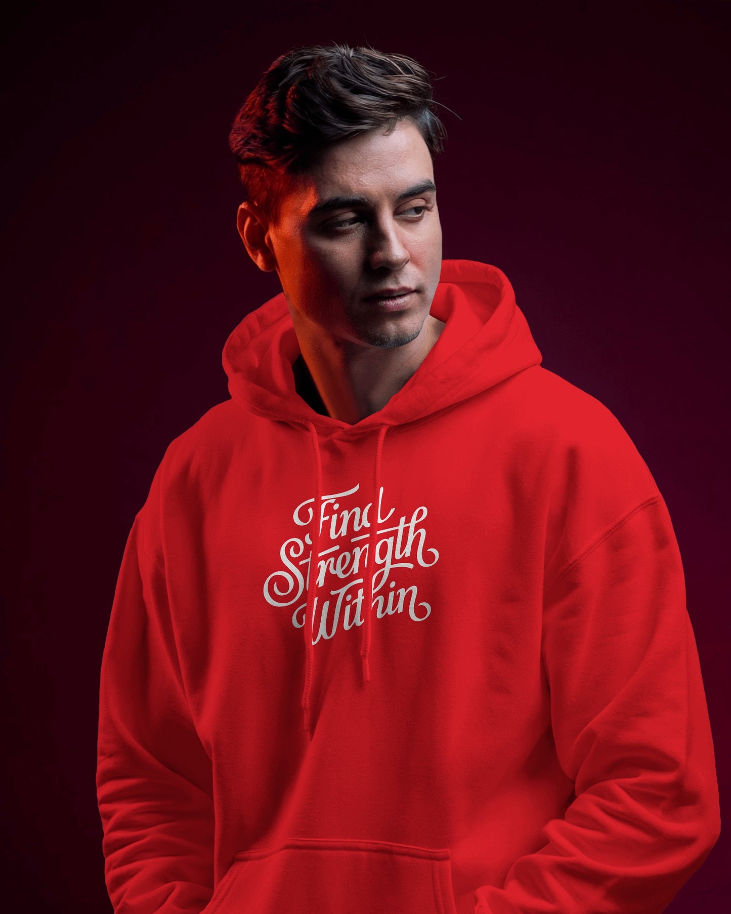 Find Strength Within Hoodie - Men's Heavy Blend™ for Comfort and Motivation