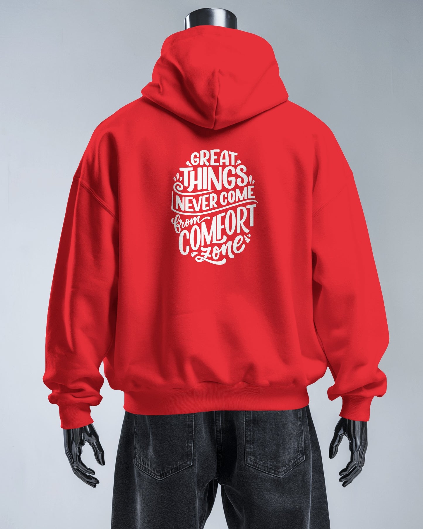 Inspirational Quote Hoodie For Men Back Design