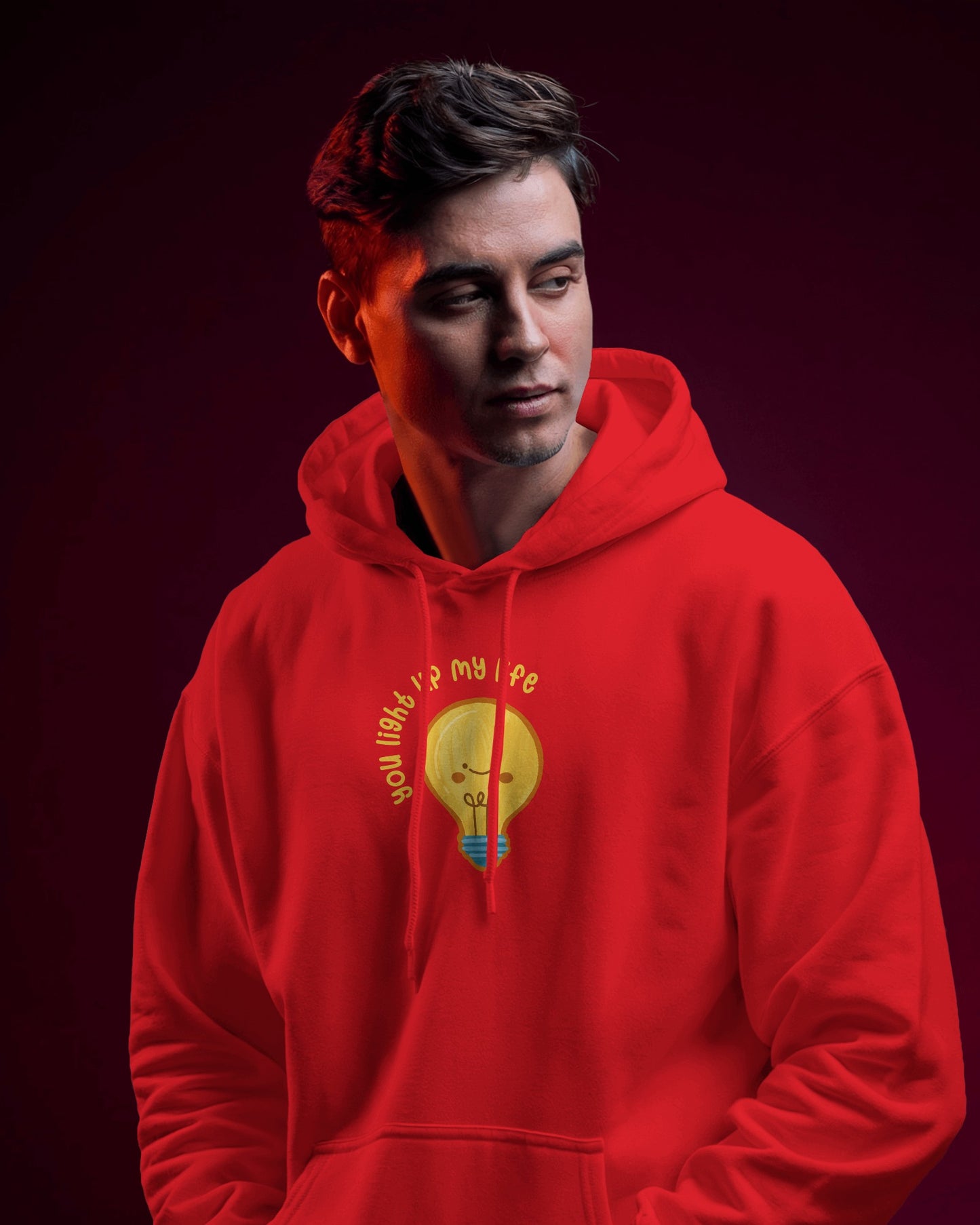 Lightbulb Inspiration Hoodie - 'You Light Up My Life' Men Hooded