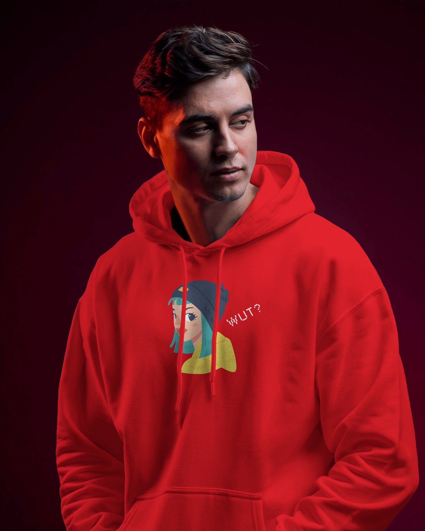 WUT? Graphic Men's Hoodie - Fun and Cozy Streetwear