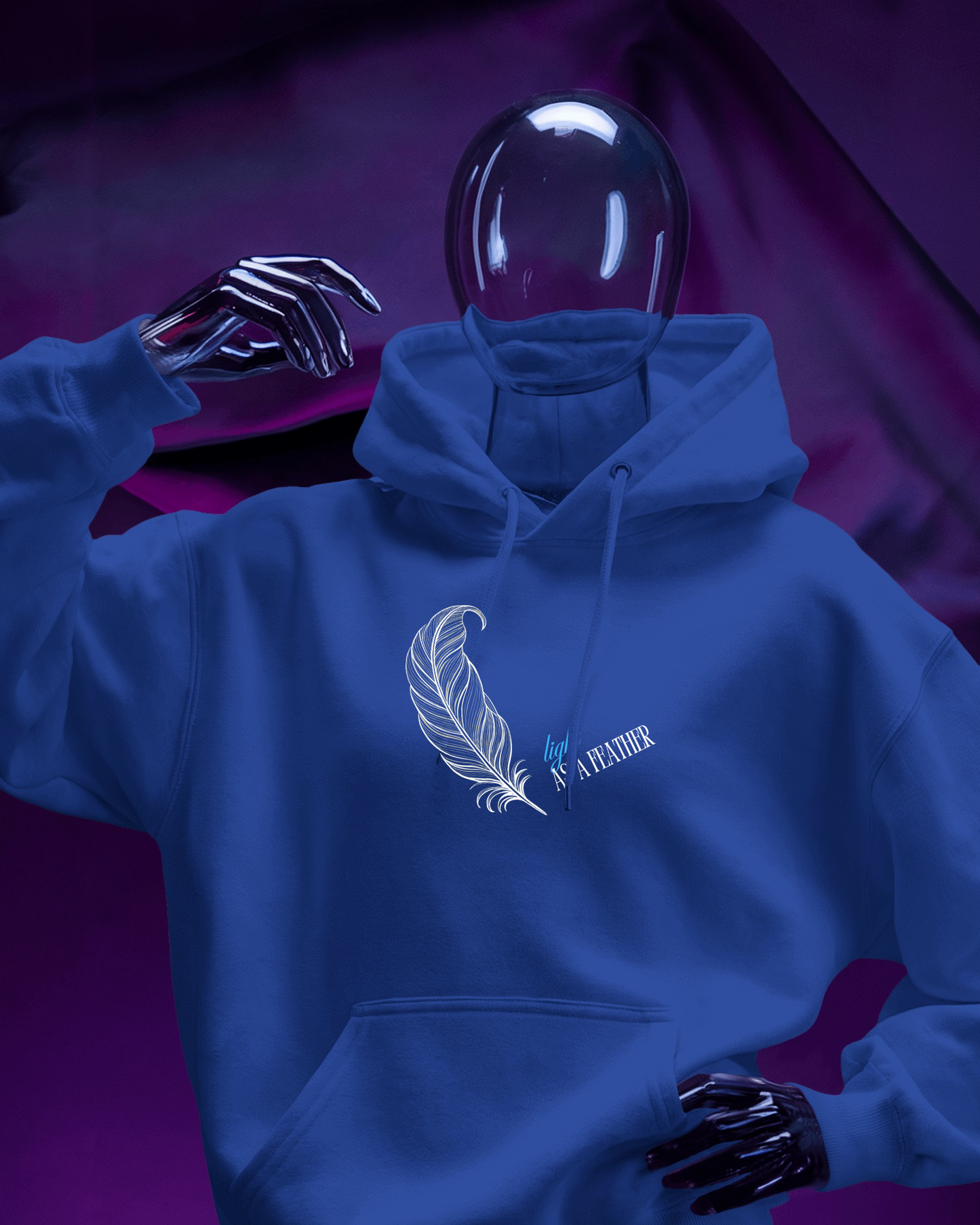 Inspirational Feather Men Heavy Blend Hoodie- Exclusive Minimal Design