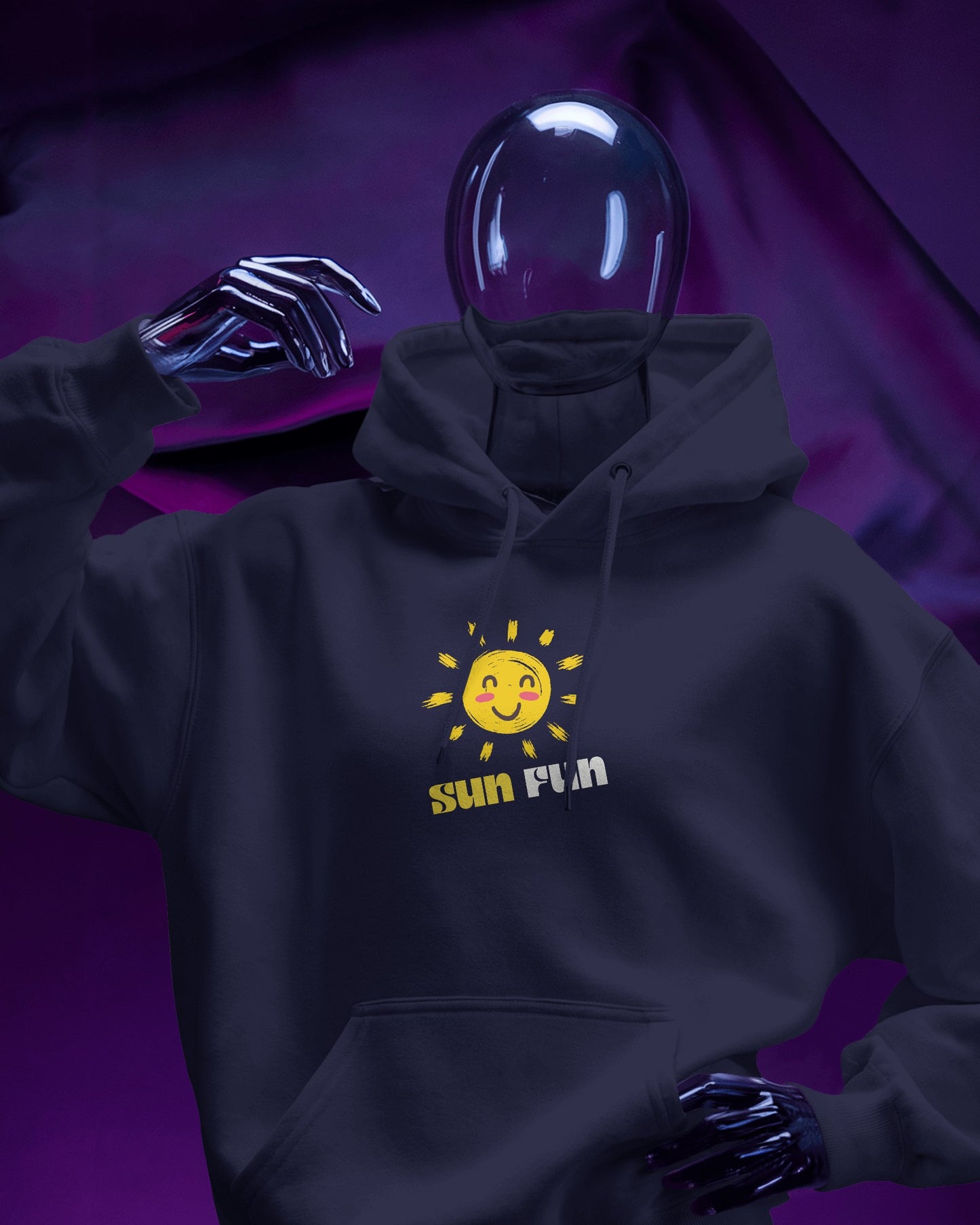 Sun Fun Men Heavy Blend Hoodie - Fun & Cheerful Hoodie for Active Lifestyle