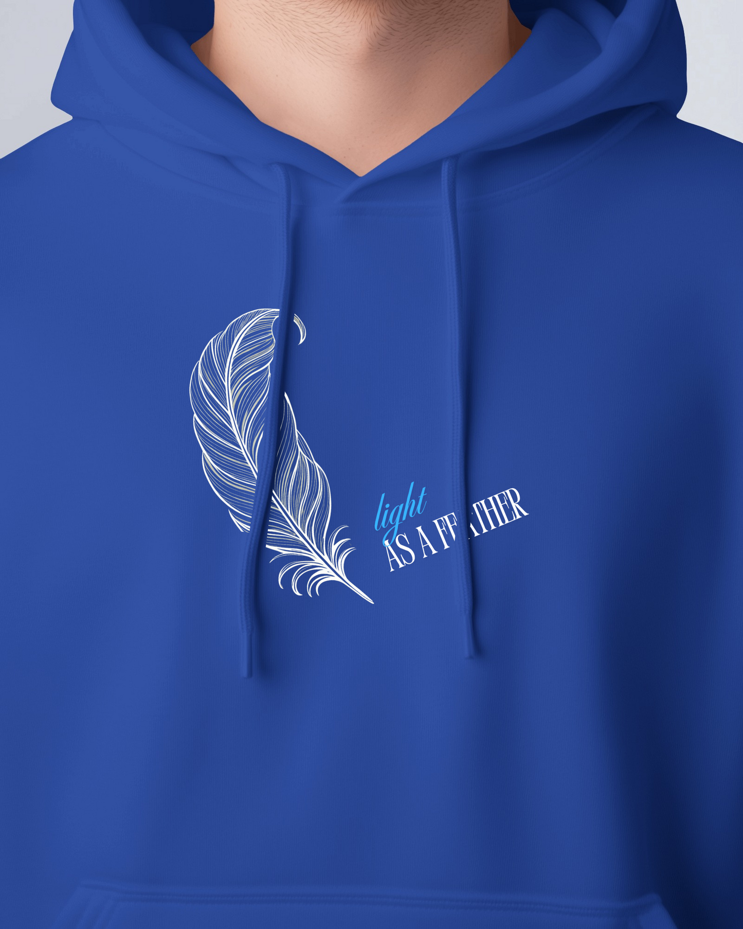 Inspirational Feather Men Heavy Blend Hoodie- Exclusive Minimal Design
