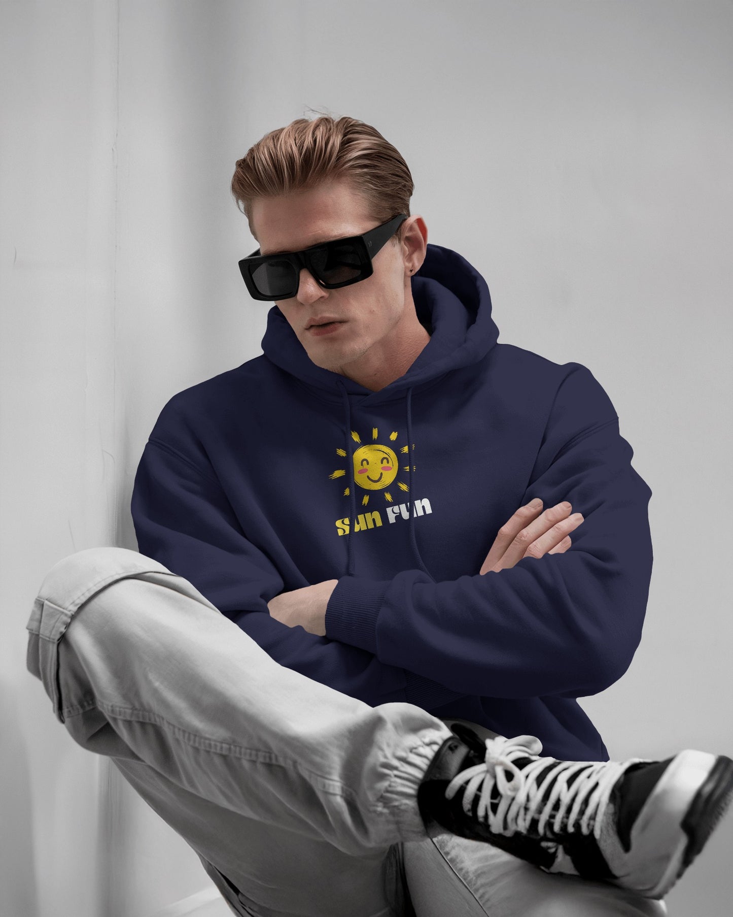 Sun Fun Men Heavy Blend Hoodie - Fun & Cheerful Hoodie for Active Lifestyle