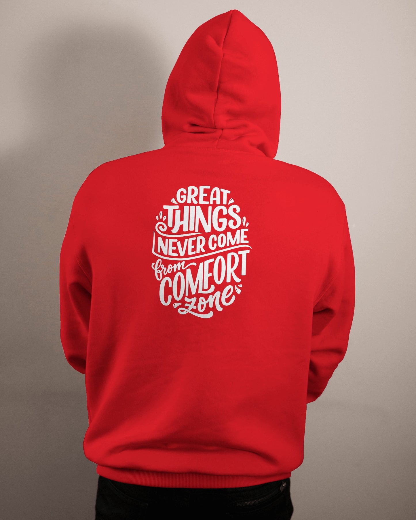 Inspirational Quote Hoodie For Men Back Design